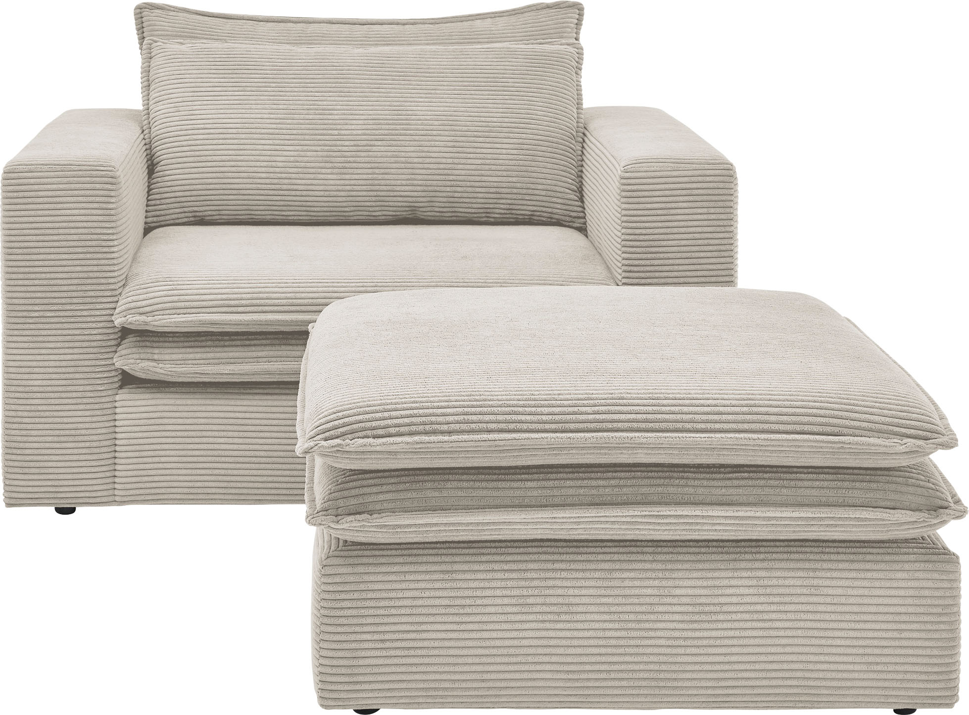PLACES OF STYLE Sitzgruppe »PIAGGE« 2 Stk. tlg. Hochwertiger Cord, Loveseat günstig online kaufen