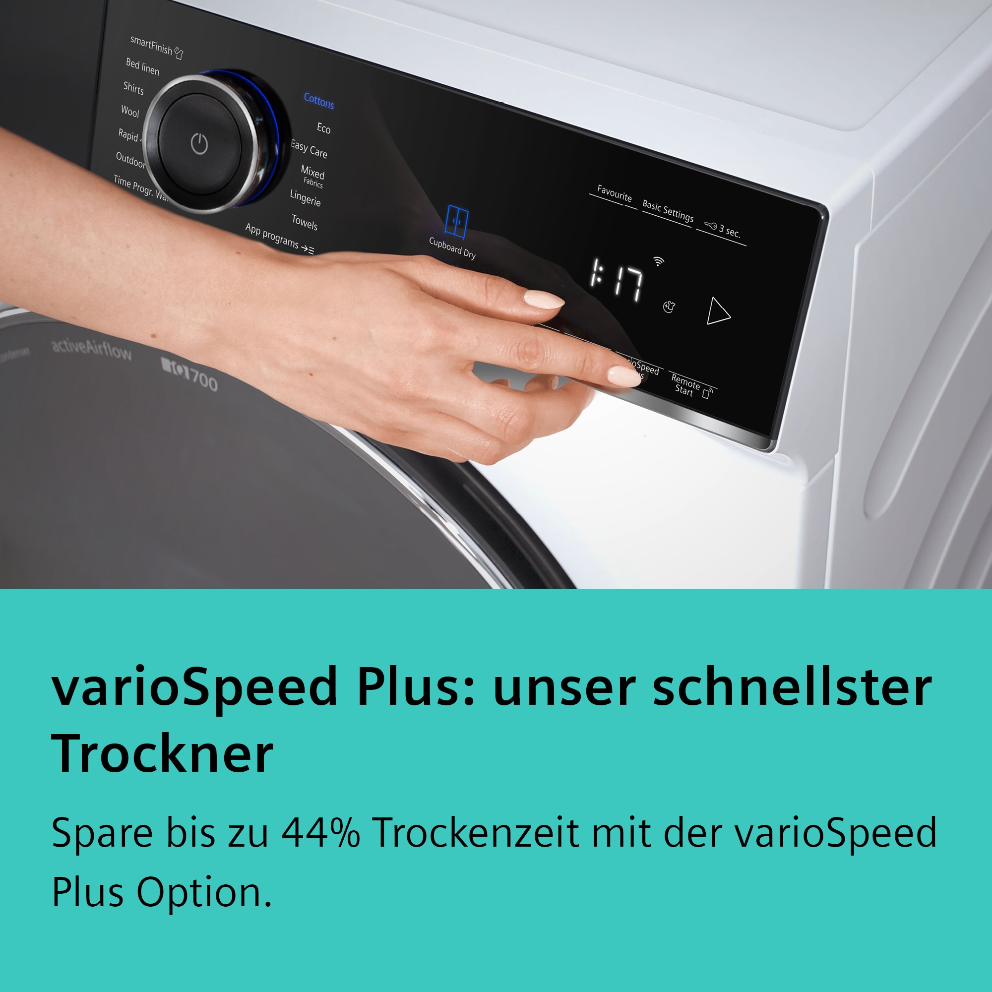 SIEMENS Wärmepumpentrockner »WR47B2C40« iQ700 Schnellster Trockner, Selbstreinigender Kondensator, autoDry