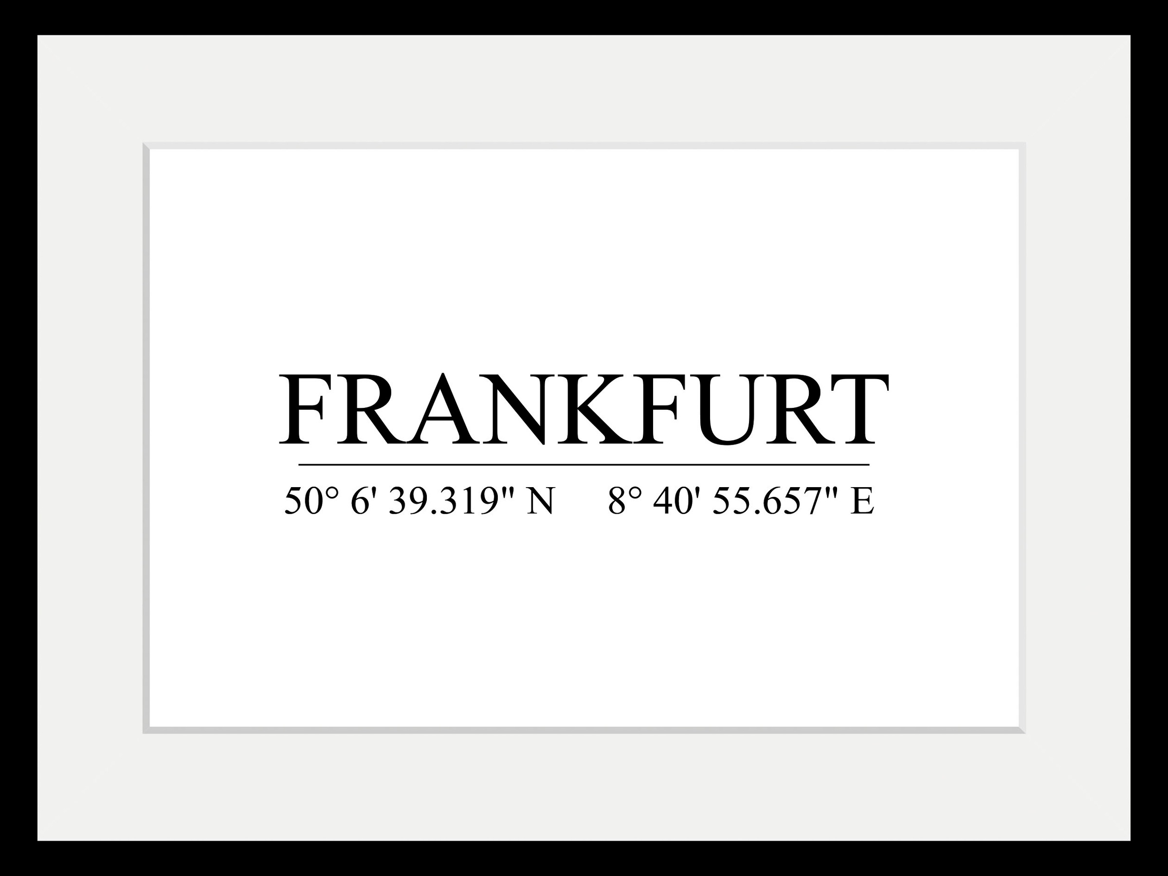queence Bild »FRANKFURT«, (1 St.), HD Premium Poster-Druck inkl. Holzrahmen günstig online kaufen