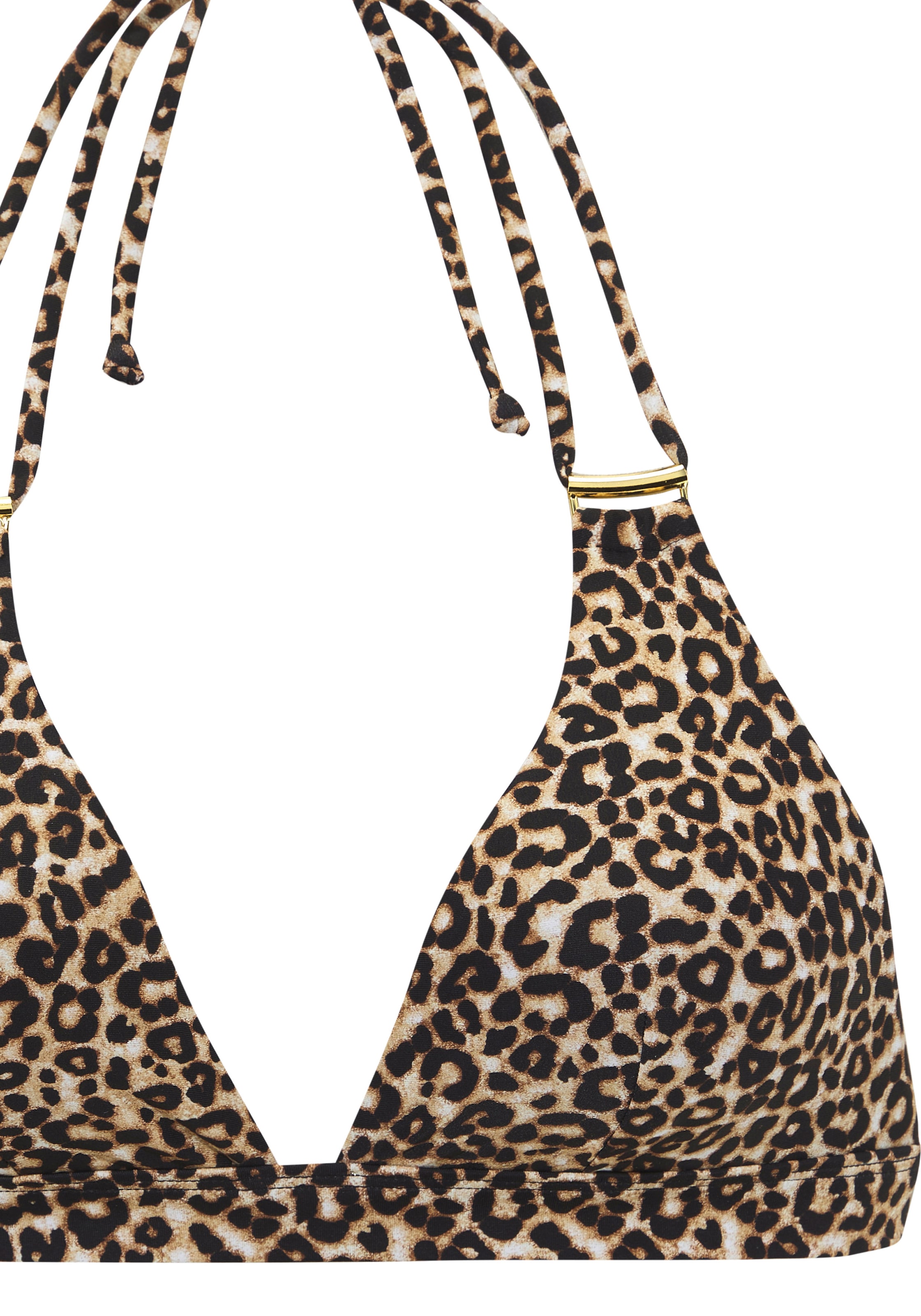 LASCANA Triangel-Bikini mit goldfarbigen Details