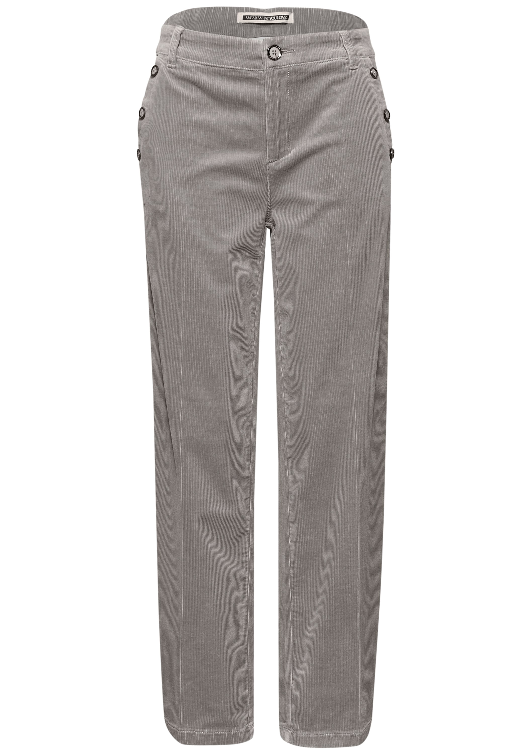 STREET ONE Cordhose  Straight Leg, Mid Waist