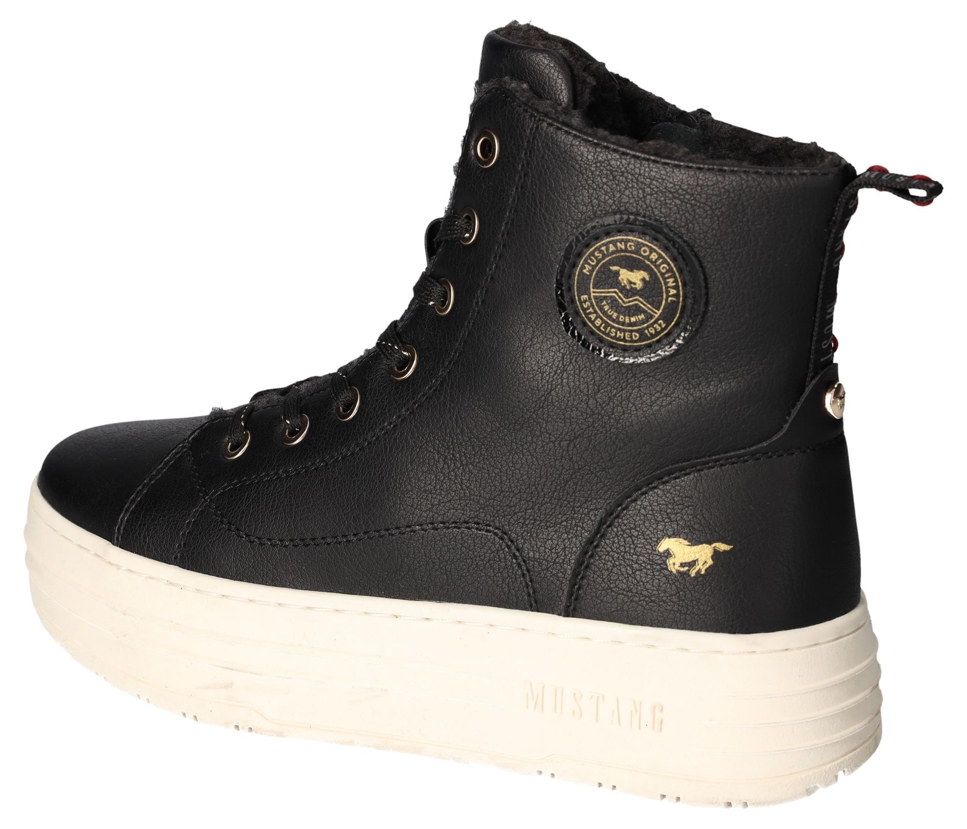 Mustang Shoes Winterboots, Plateauboots, Stiefelette, High top Sneaker mit Innenreißverschluss