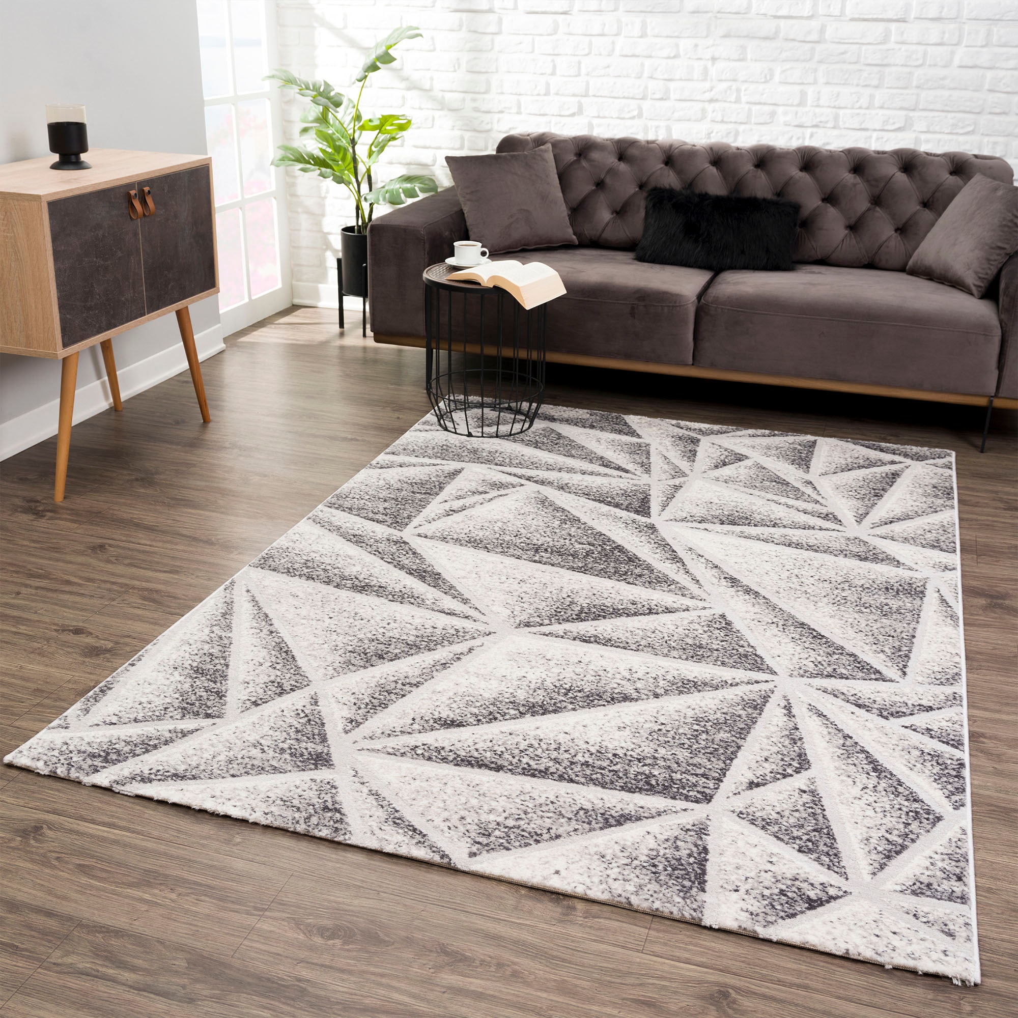Sanat Teppich »Evra 7004«, rechteckig, 22 mm Höhe, Wohnzimmer, Kurzflor, mo günstig online kaufen