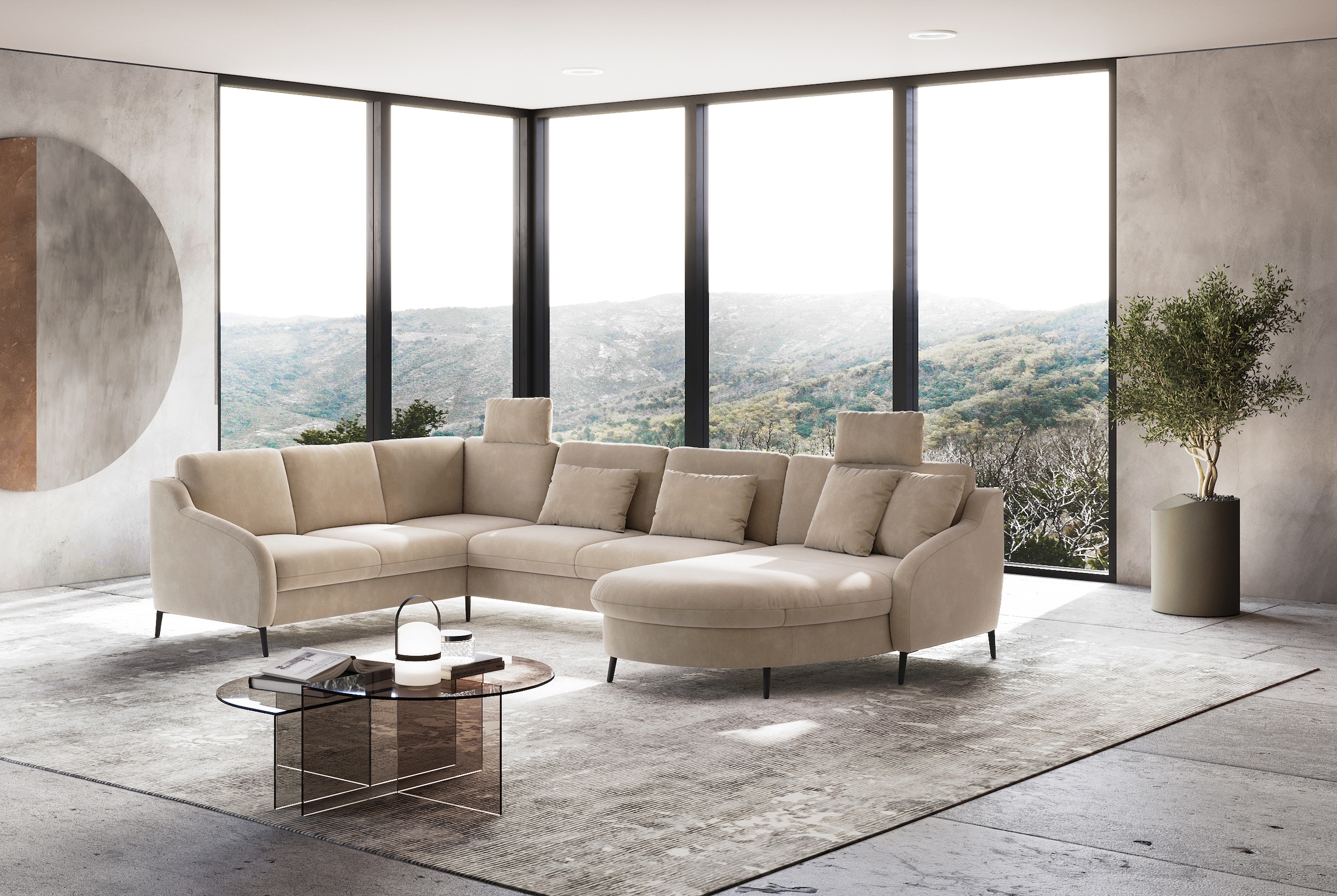 sit&more Wohnlandschaft »Soul U-Form«, wahlweise mit Bettfunktion und Schubkasten