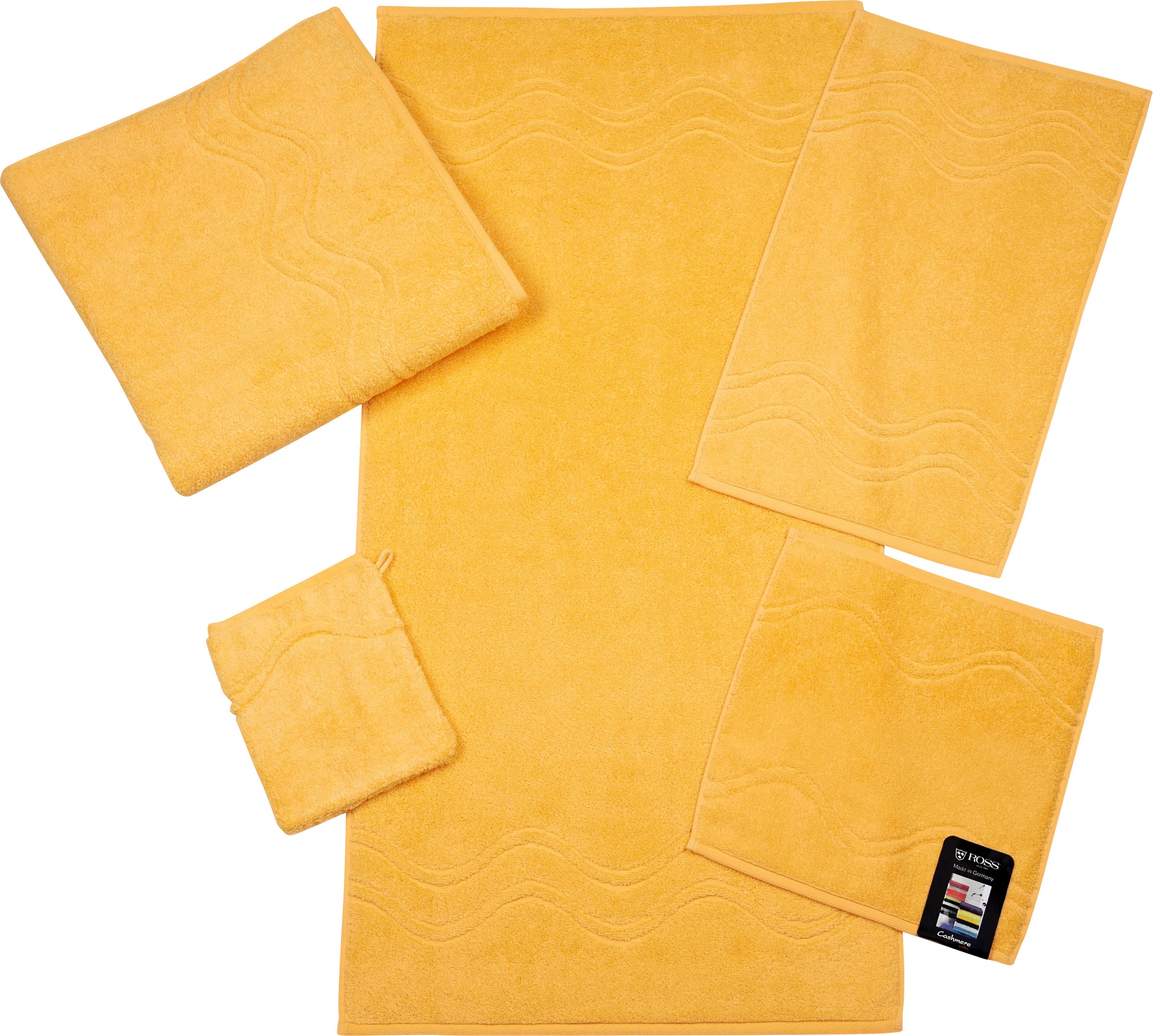 ROSS Gästehandtuch »Cashmere feeling«, (6 St.), mit Wellen-Bordüre günstig online kaufen