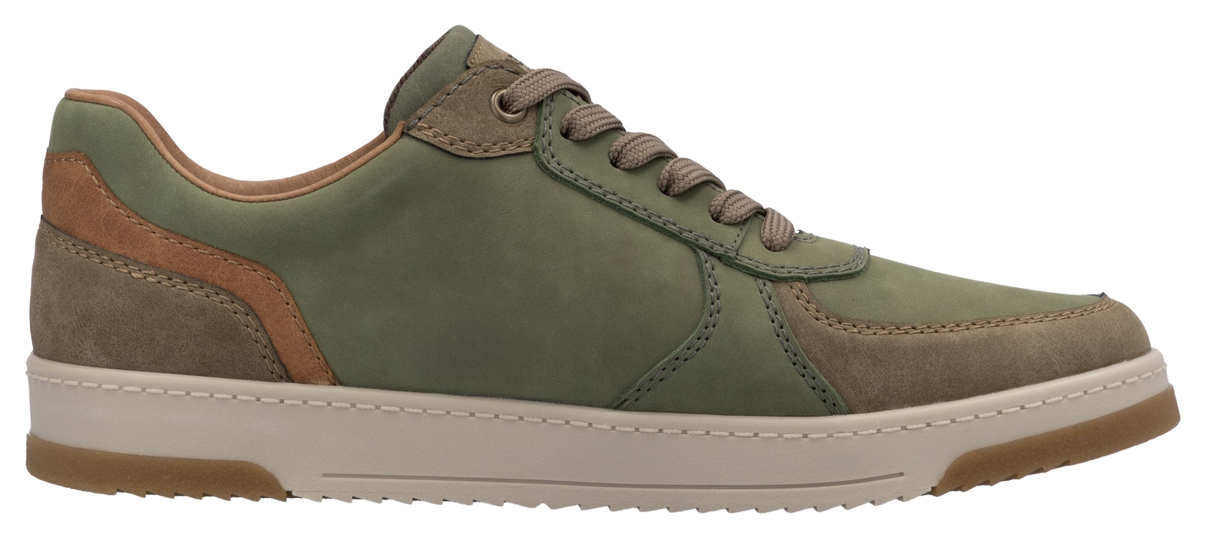Rieker Sneaker, Freizeitschuh, Halbschuh, Schnürschuh mit gepolstertem Schaftrand