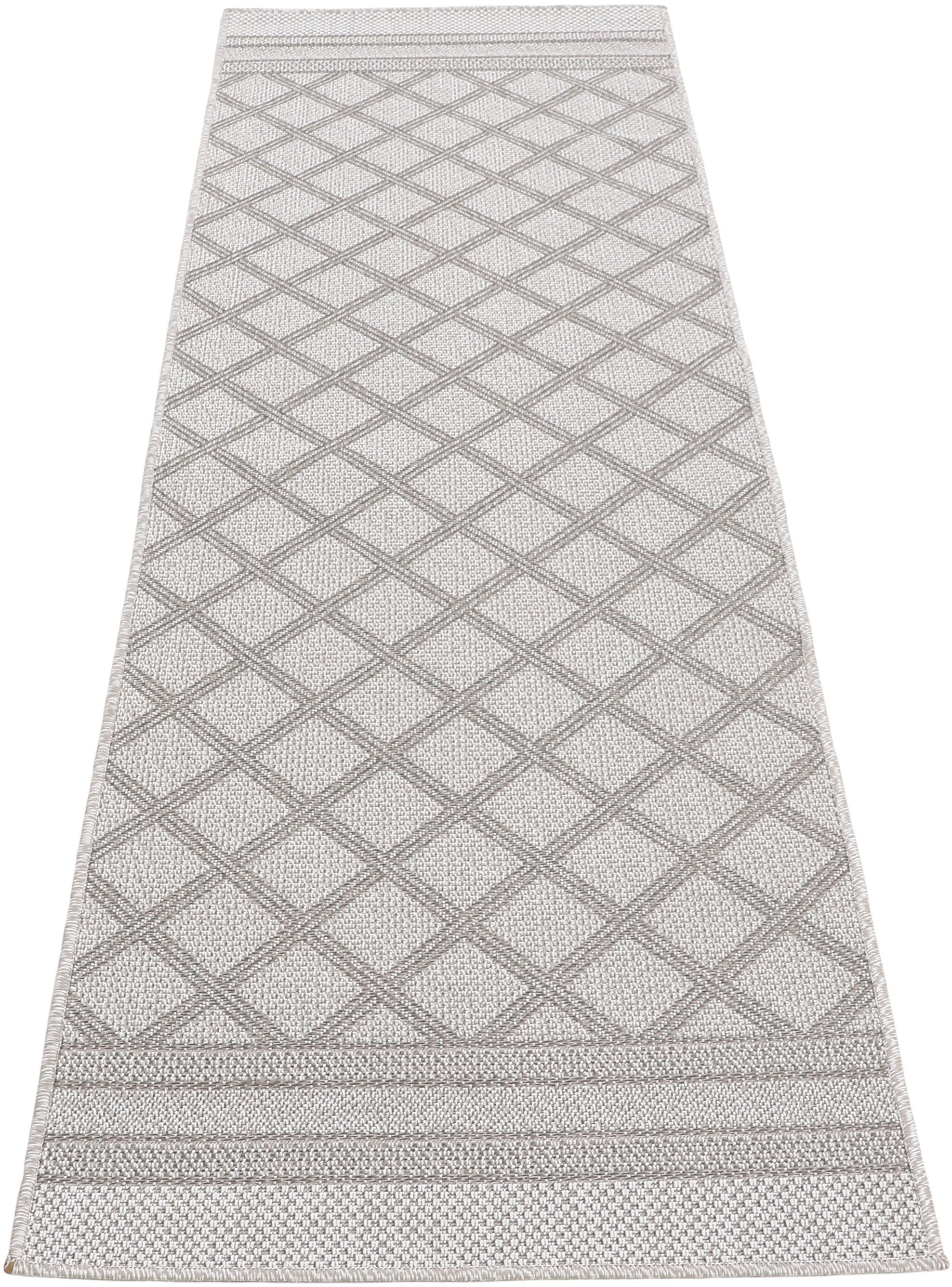 carpetfine Läufer »Boho 104«, rechteckig, 4 mm Höhe, robustes Flachgewebe, günstig online kaufen