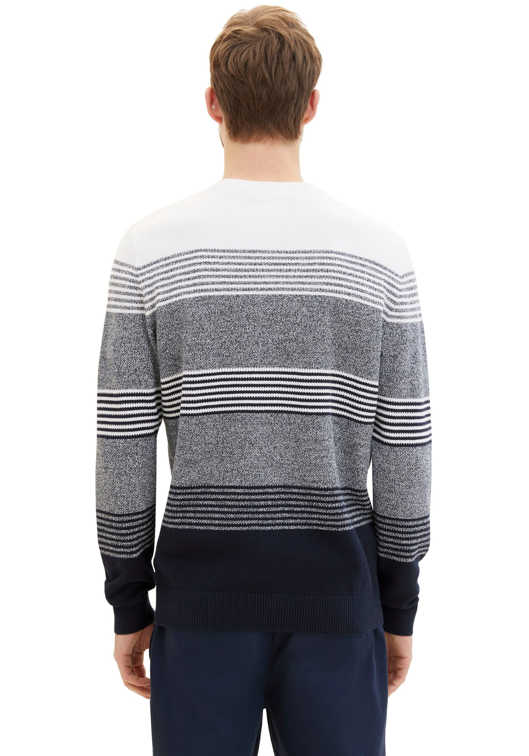 TOM TAILOR Streifenpullover, mit Streifen-Optik