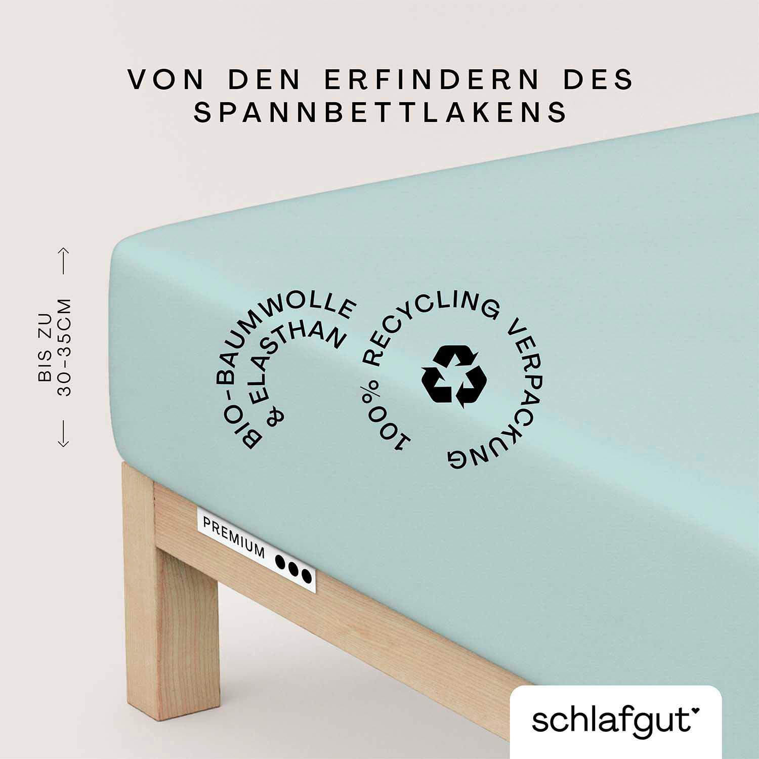 Schlafgut Spannbettlaken »Premium«, Zero Waste Verpackung, PREMIUM Qualität günstig online kaufen