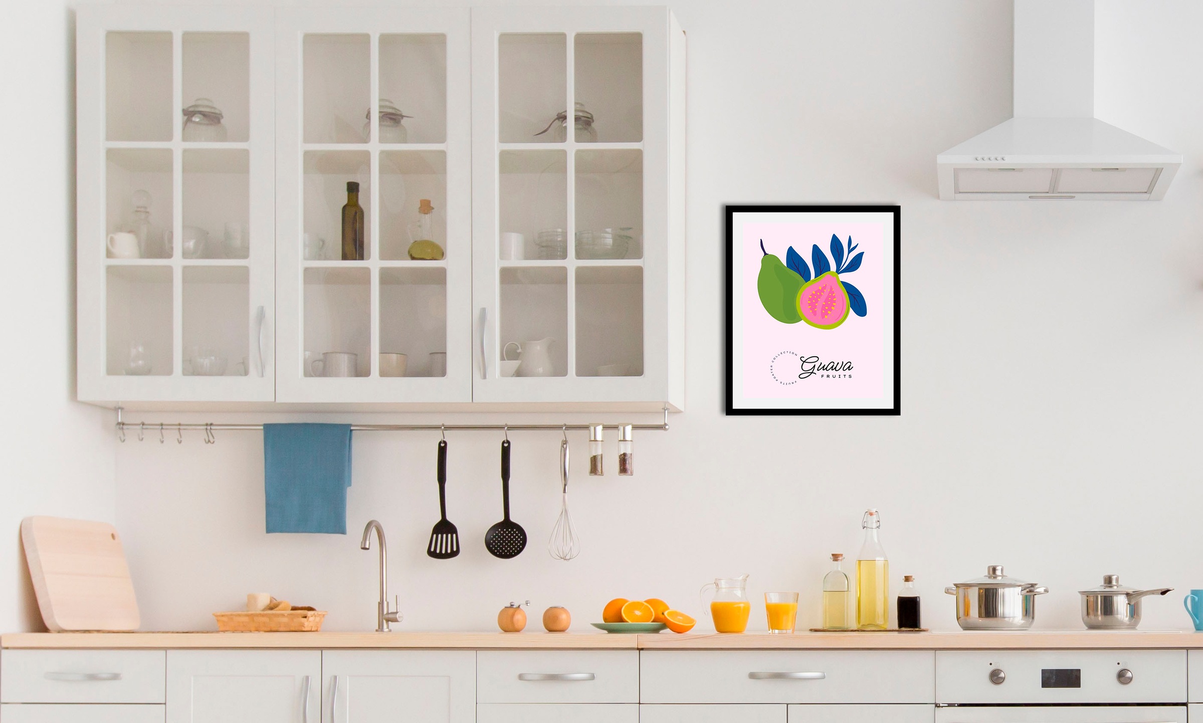 queence Bild »Guava«, Obst-Obst Bilder-Essen-Lebensmittel-Kunst-Schriftzug- günstig online kaufen