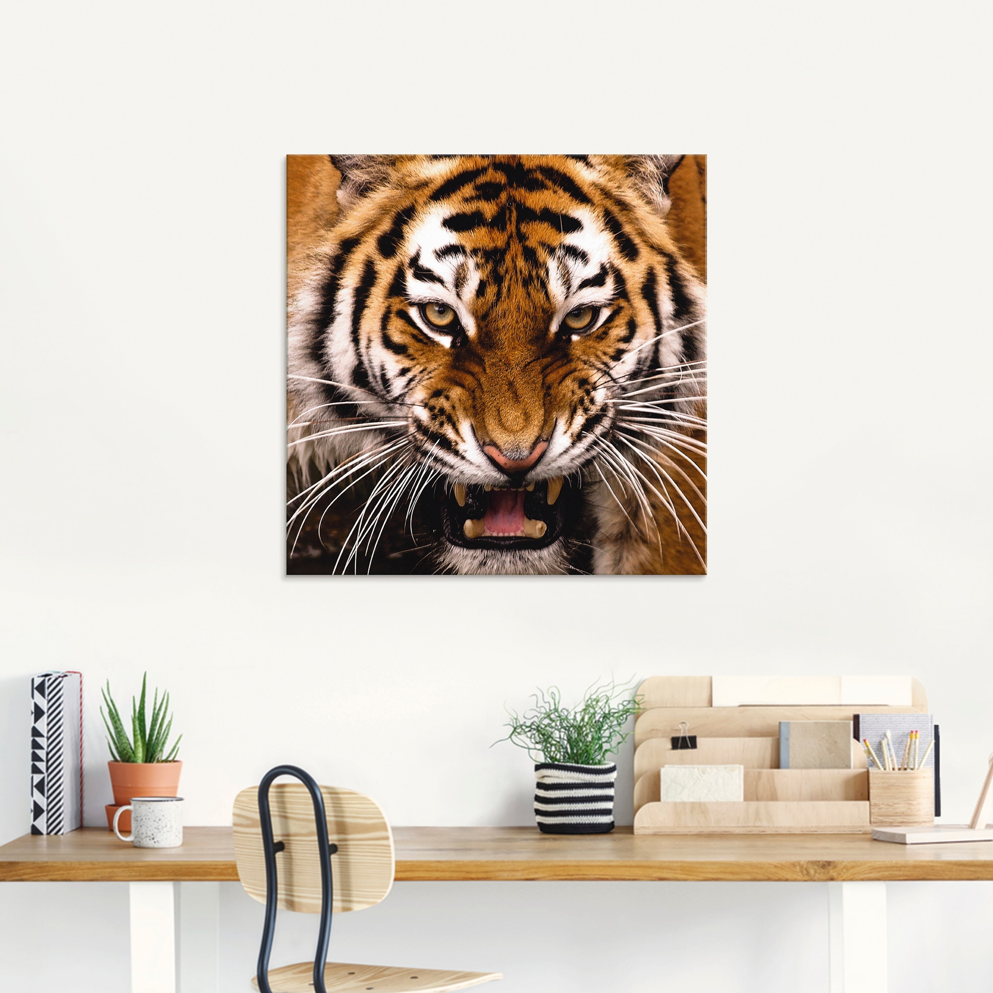 Artland Glasbild »Tiger Kopf« Wildtiere 1 Stk. tlg. in verschiedenen Größen