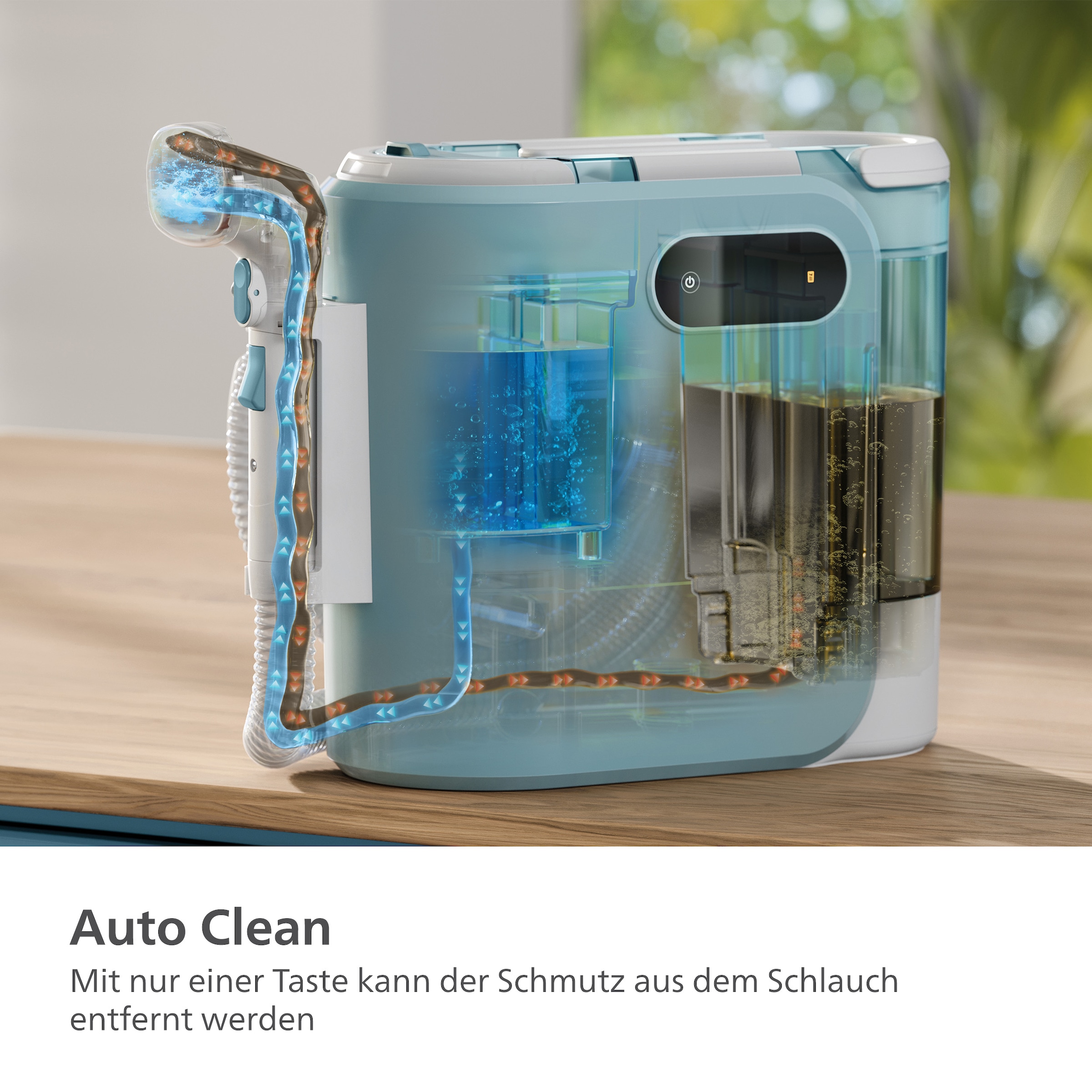 Philips Wasch-Sauger »XW3193/11 3000 Series mit 2 Bürsten unterschiedlicher Größe«, reinigt zahlreiche weiche Oberflächen, kompakt; Blau / Seidenweiß