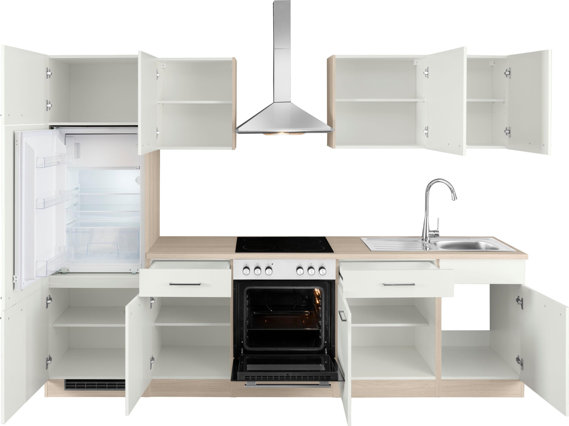 Küchenzeile ohne Küchen auf wiho Breite E-Geräte, kaufen Raten »Zell«, 280 cm