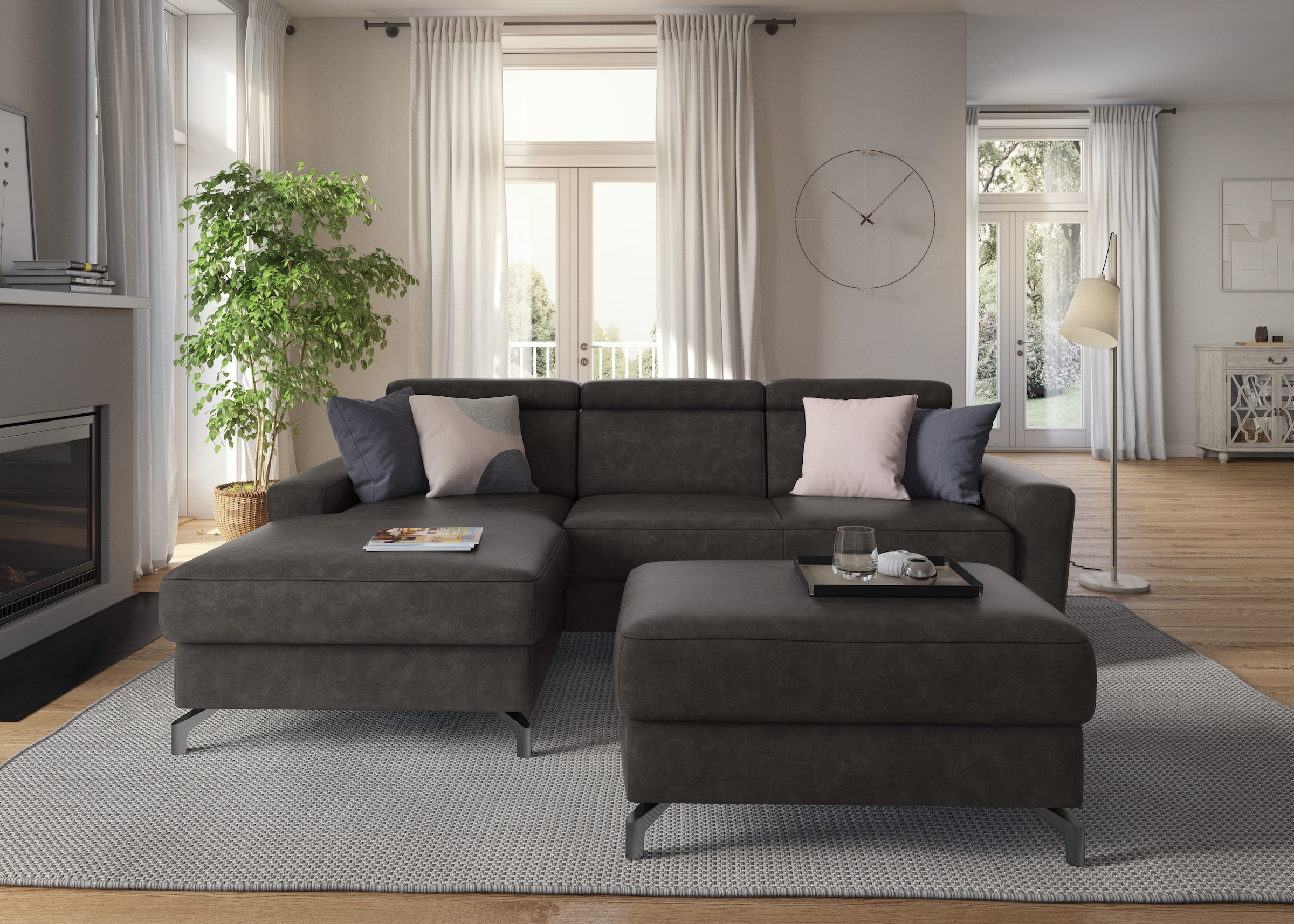 sit&more Ecksofa »Scarlett L-Form«, inklusive Kopfteilverstellung, wahlweis günstig online kaufen