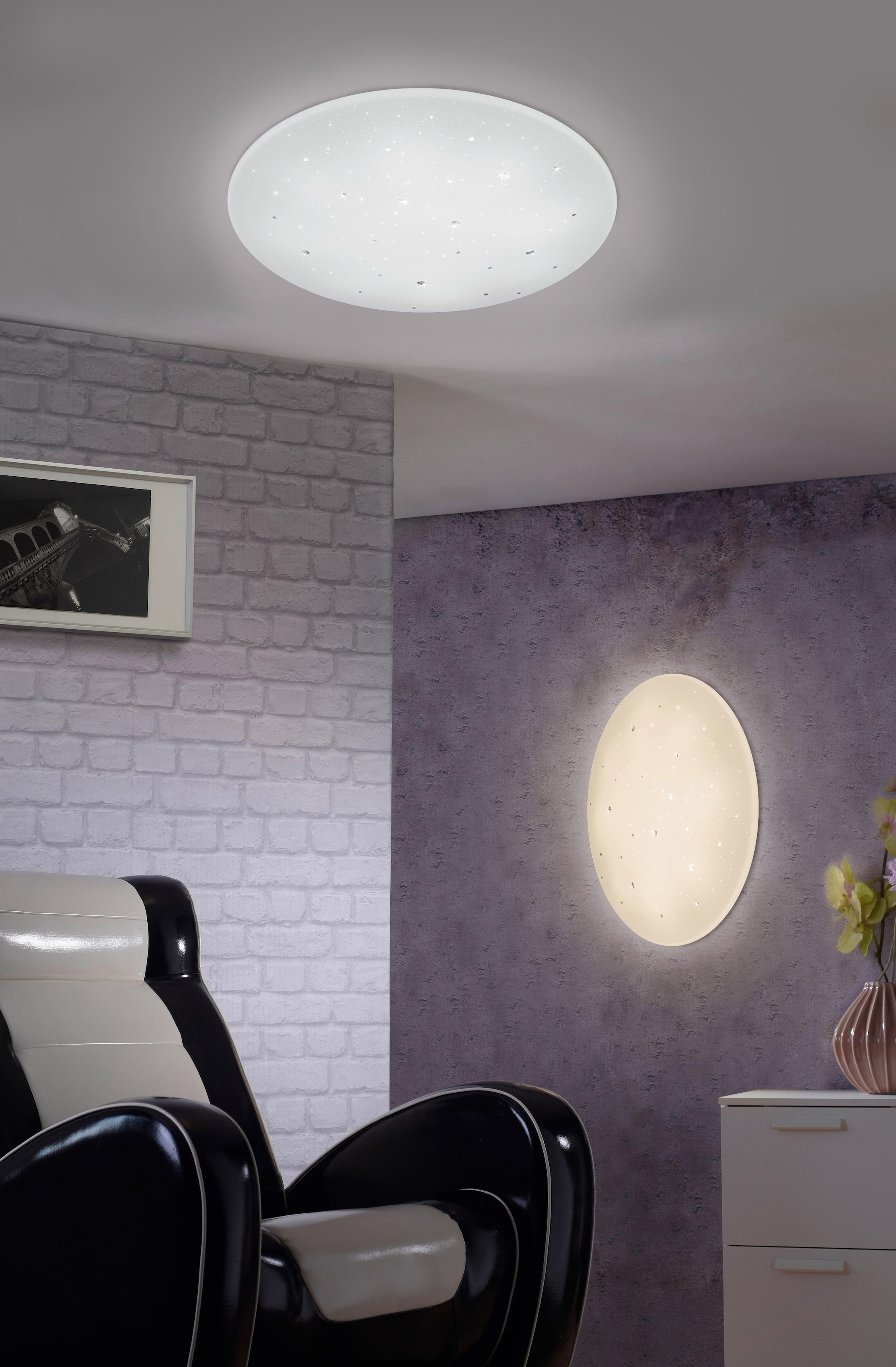 TRIO Leuchten LED Deckenleuchte »Achat«, 1 flammig-flammig, integr. Dimmer,  Lichtfarbe stufenlos einstellbar, Starlight-Effekt online kaufen