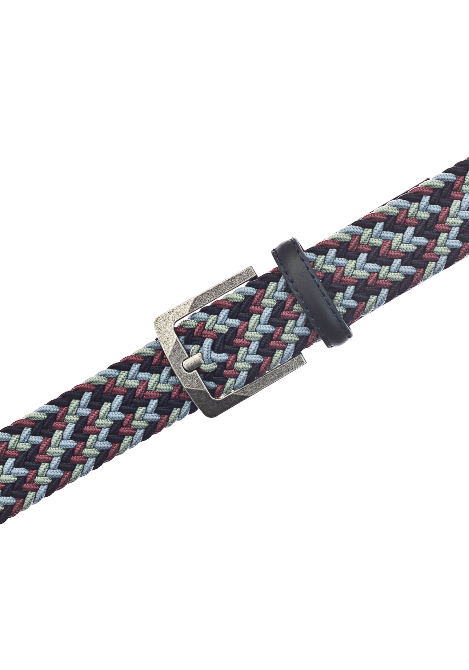 MUSTANG Flechtgürtel, Elastisch in Flechtoptik, mit markanten Lederdetails, 3,5 cm