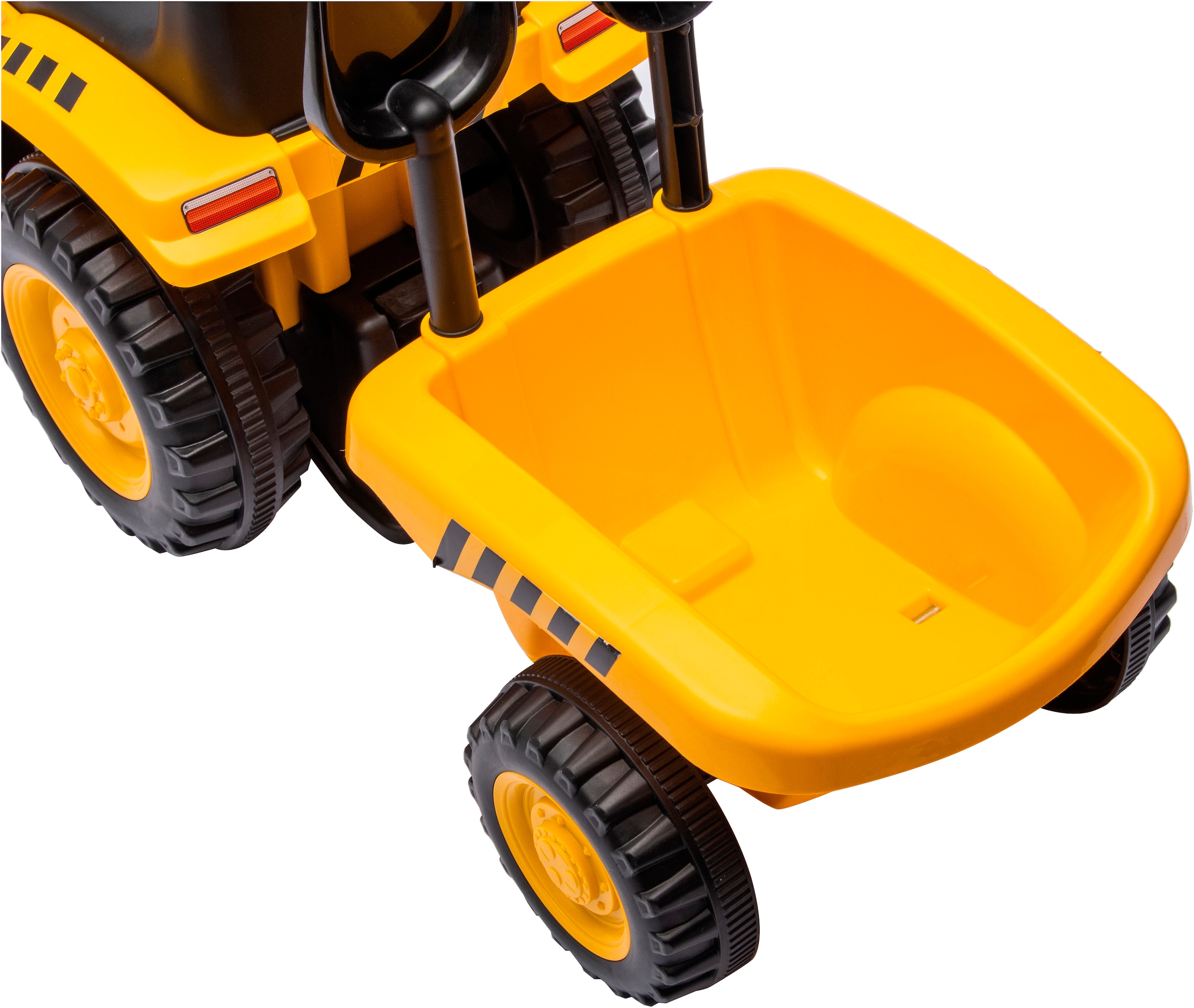 Jamara Rutscher »Caterpillar Traktor mit Anhänger 2in1, gelb«, mit Licht- und Soundeffekten sowie Hupe