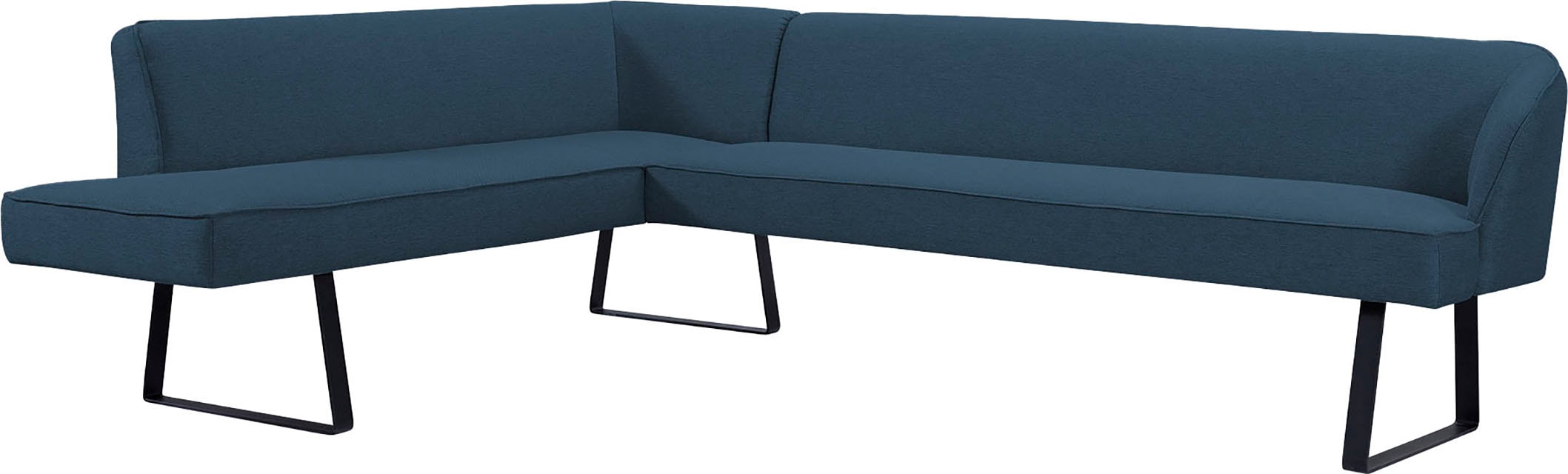 exxpo - sofa fashion Eckbank »Americano«, mit Keder und Metallfüßen, Bezug in verschiedenen Qualitäten