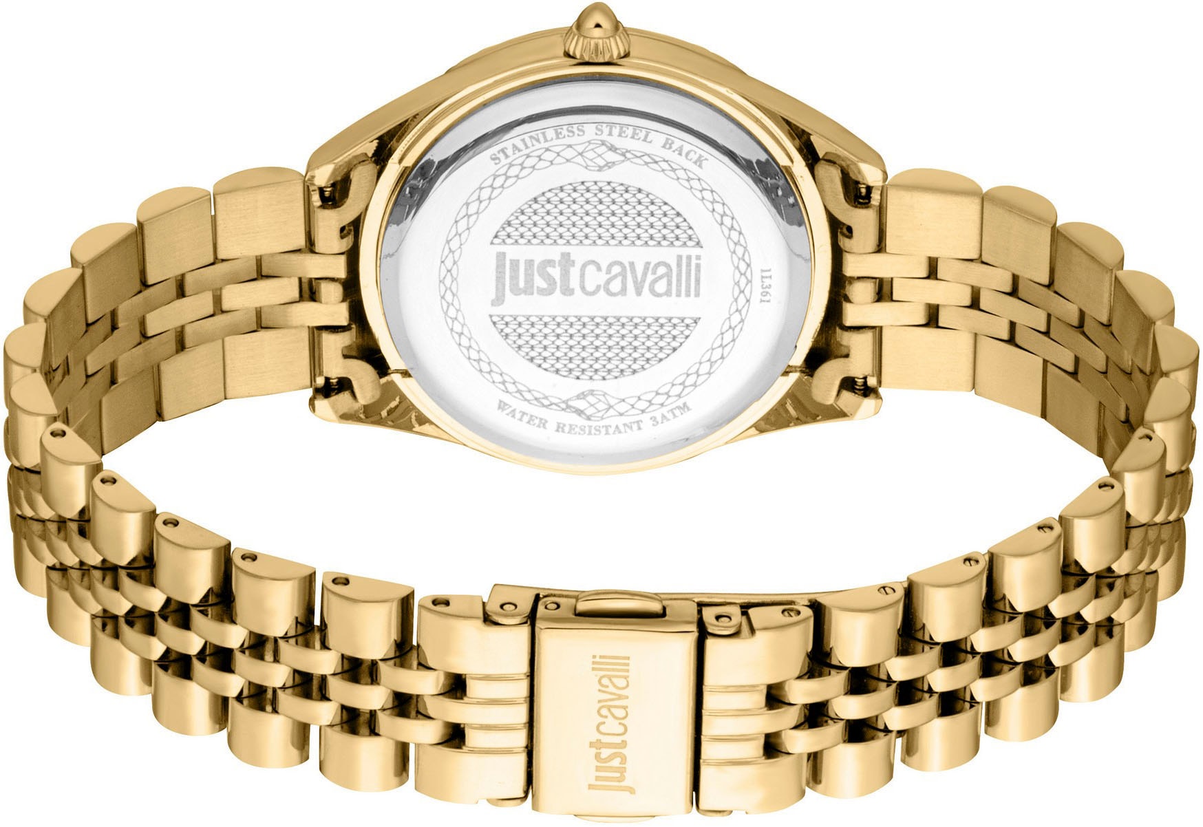 Just Cavalli Time Quarzuhr »Vittoria«, (Set, 2 tlg., mit Schmuckarmband), Armbanduhr, Damenuhr, Edelstahlarmband, Ideal auch als Geschenk