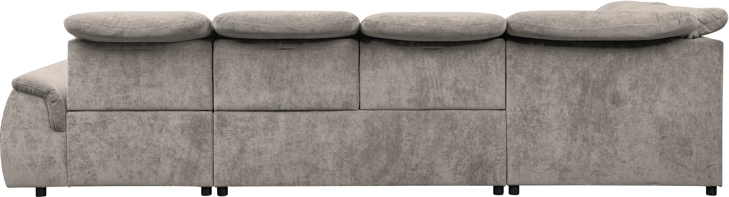 WERK2 Wohnlandschaft »Pula mit Bett & Bettkasten, Kopfteil- & Sitztiefenverstellung, bequem« U-Form, XXL, Schlaffunktion, Bettkasten, verstellbare Kopfteile