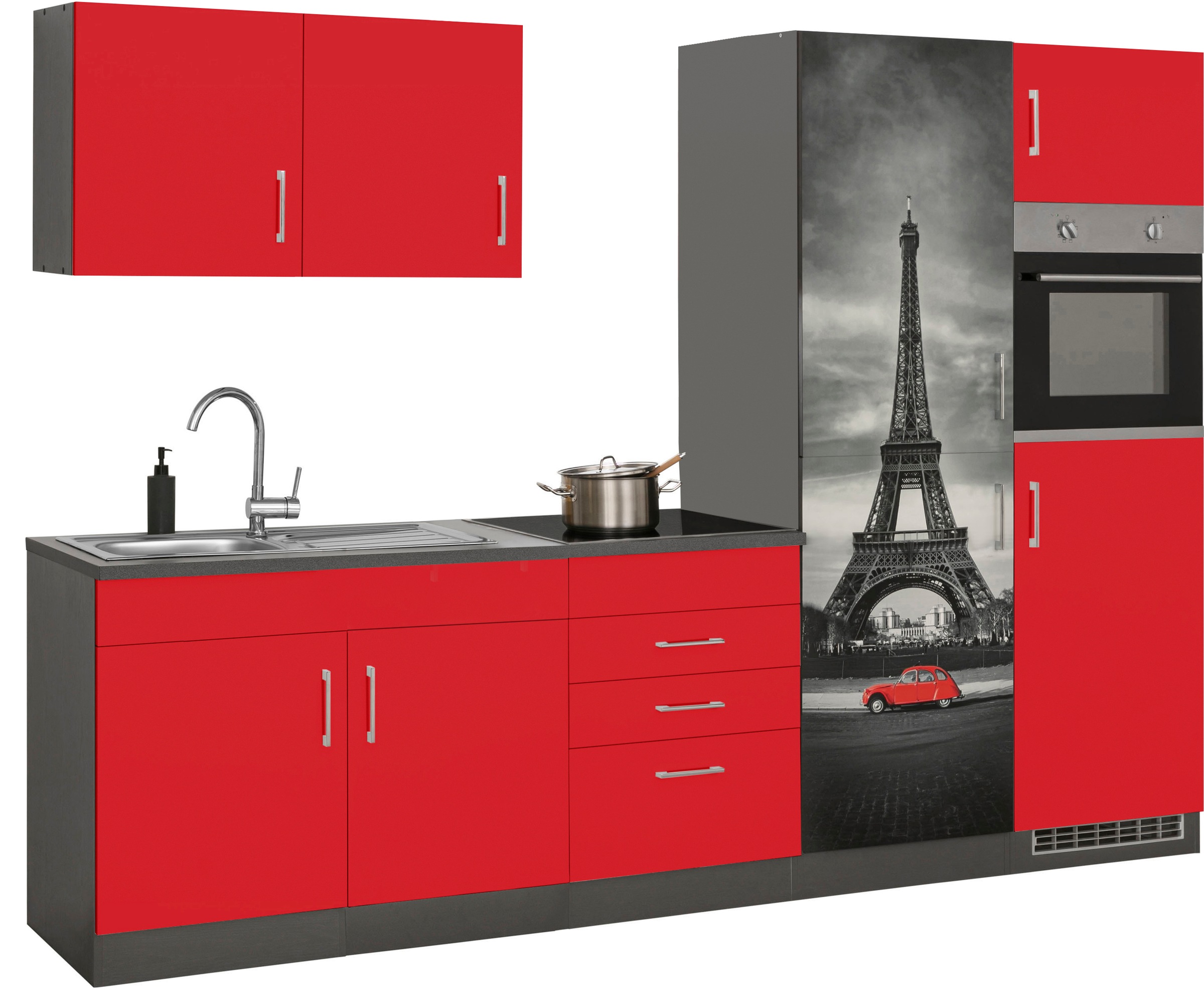 KOCHSTATION Küchenzeile »KS-Paris – Küchen mit einzigartigen Fotomotiven au günstig online kaufen