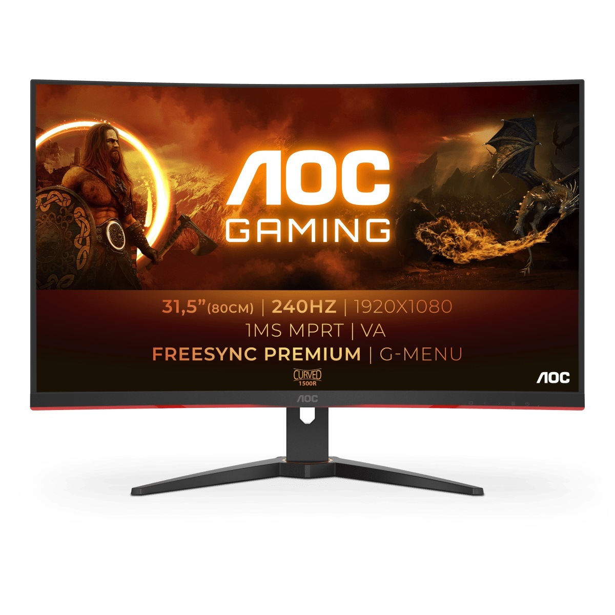 Hyrican PC-Komplettsystem »Striker SET2492«, (inklusive AOC C32G2ZEBK LCD-Monitor, Curved, 80,0 cm (32), DDR5-RAM, PCIe SSD Gen4, Windows 11