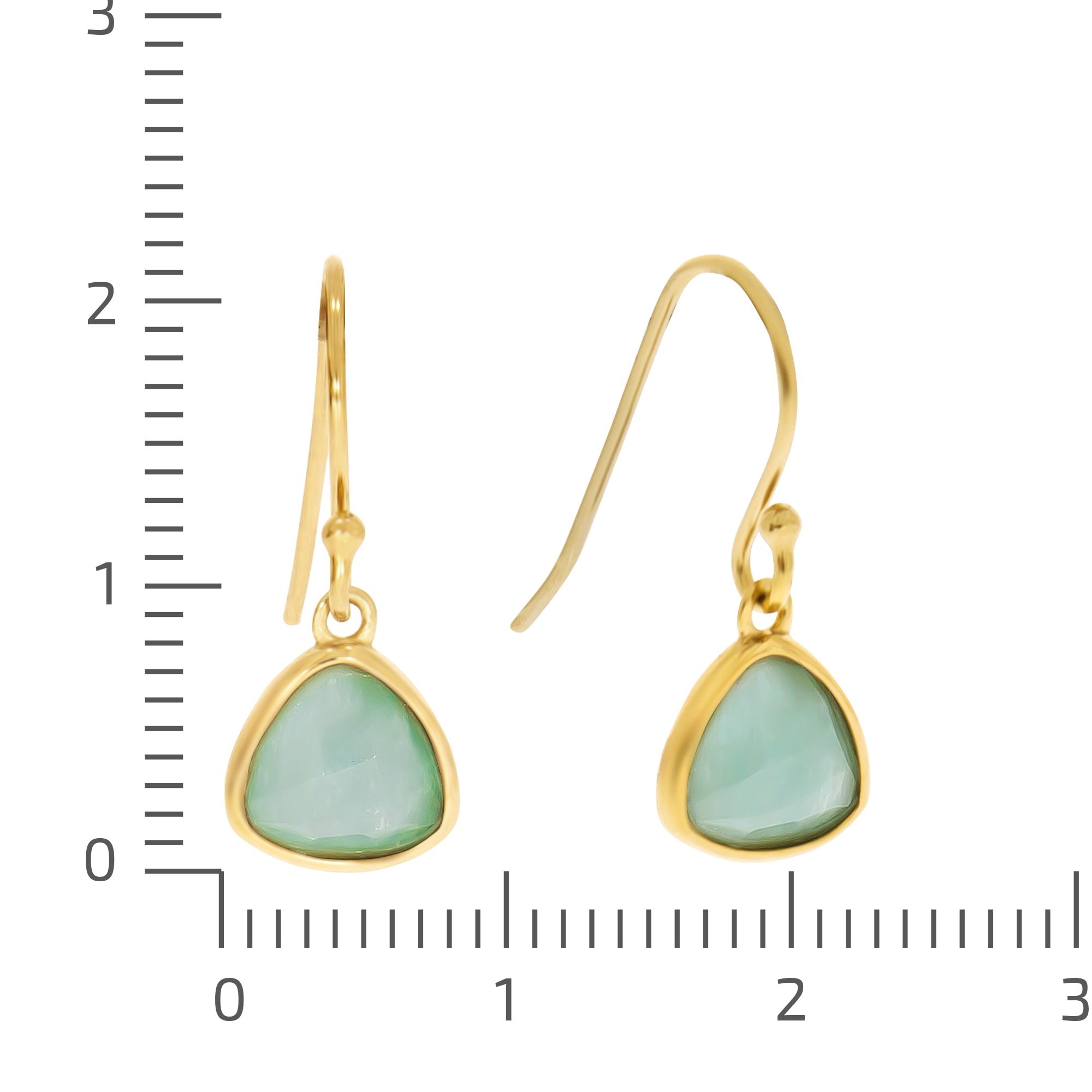 Zeeme Paar Ohrhänger »Silber 925 mit 2x Amazonit«