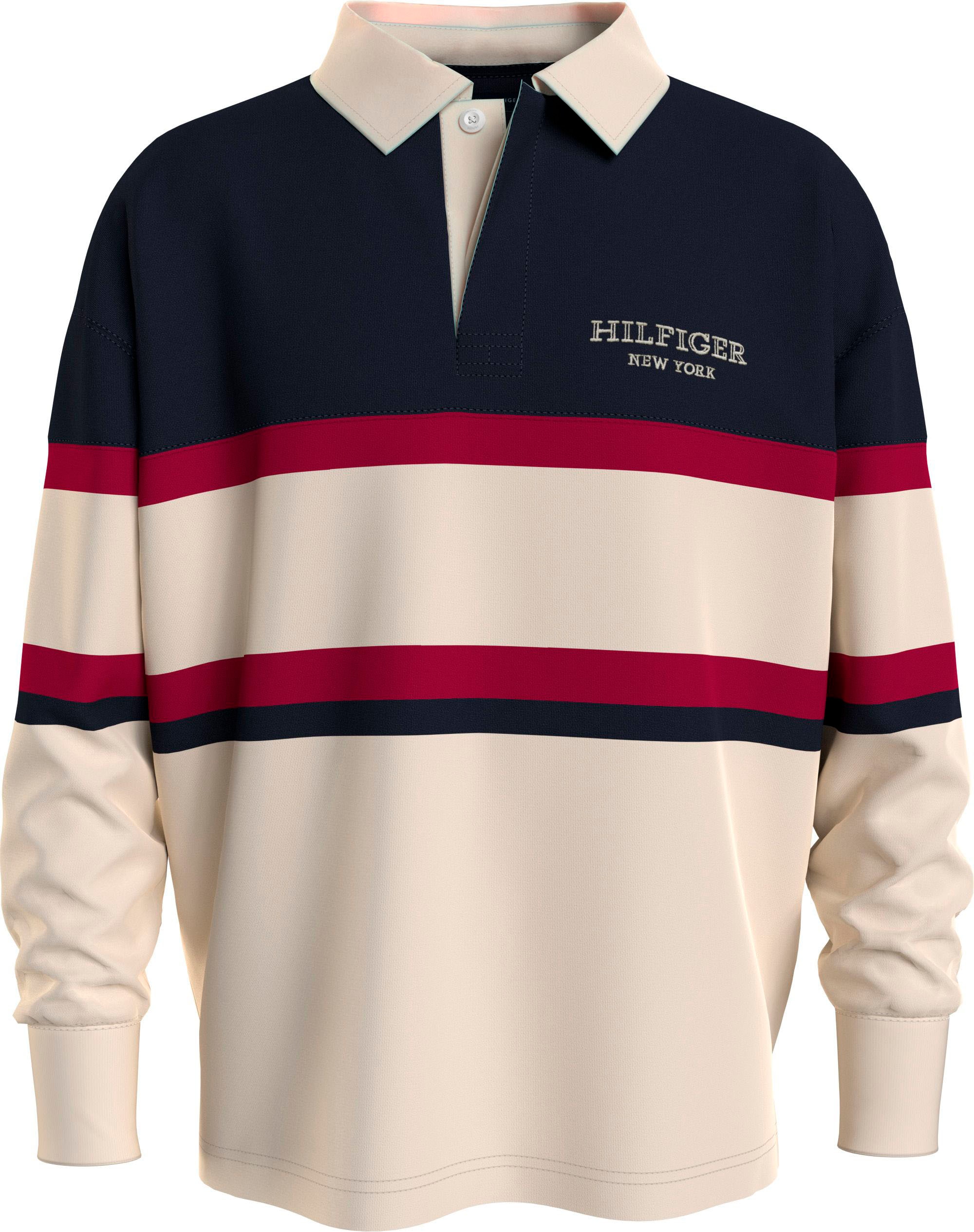 Tommy hilfiger color block rugby shirt top