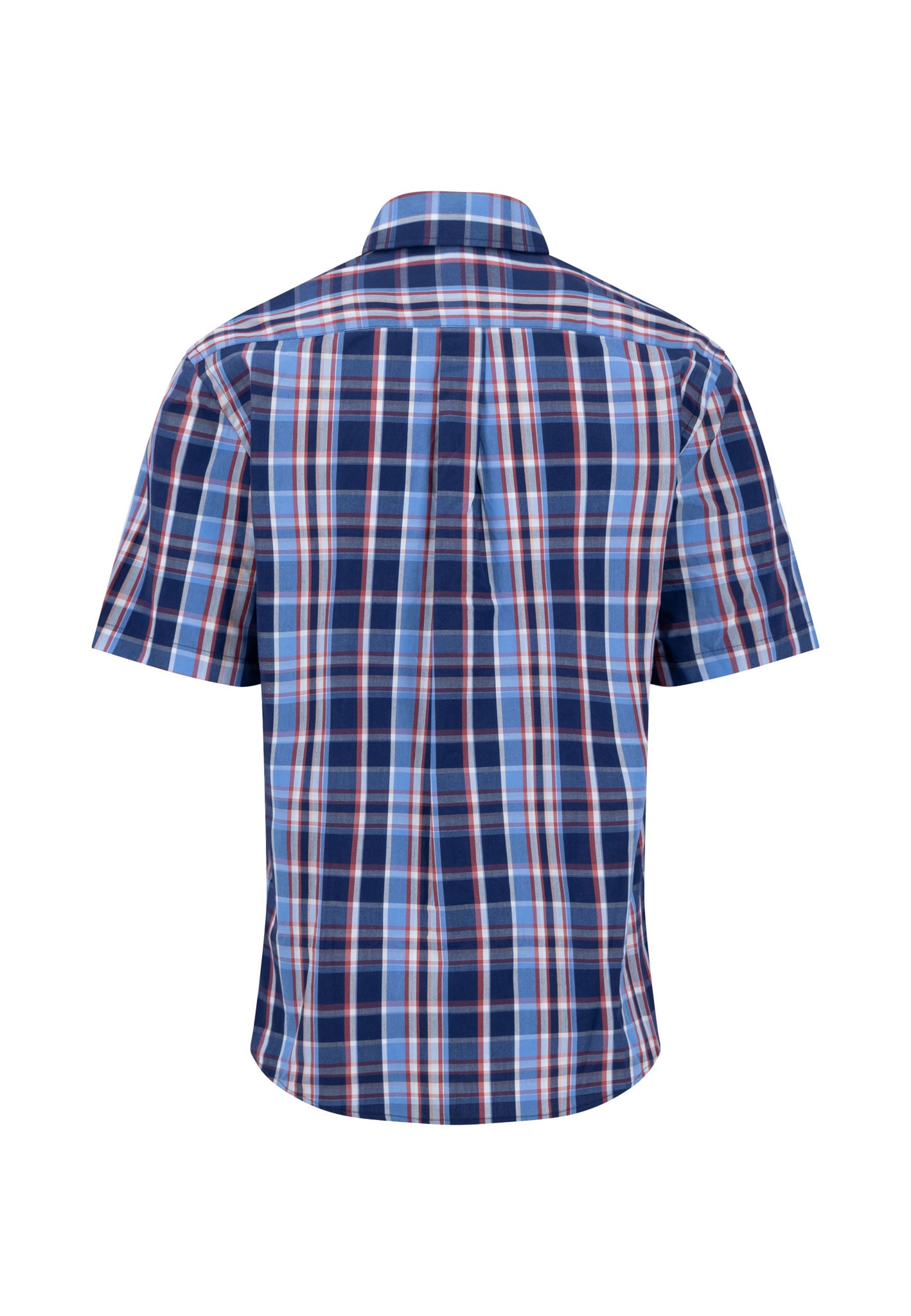 FYNCH-HATTON Kurzarmhemd kariert, mit Button-Down-Kragen