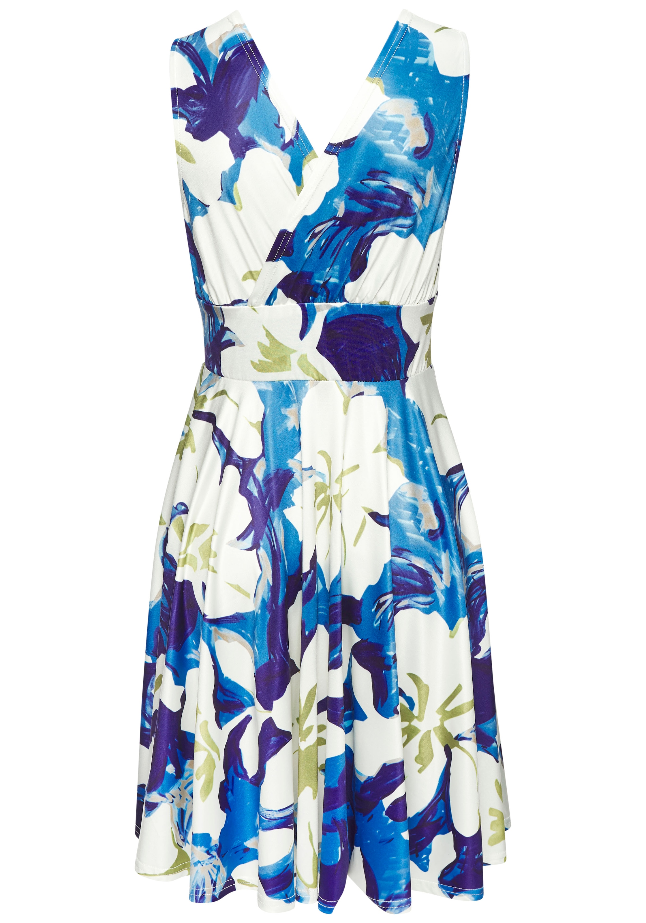 Vivance Jerseykleid in Wickeloptik, tailliertes Minikleid, Sommerkleid