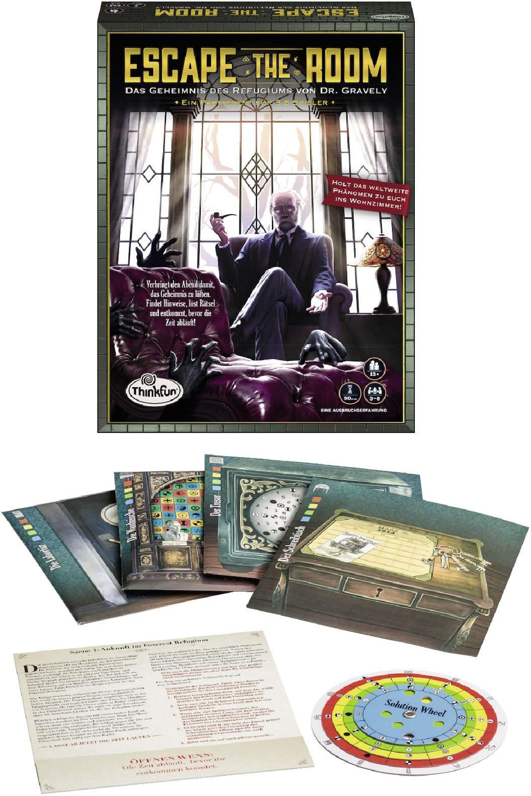 Thinkfun® Spiel »Escape the Room - Das Geheimnis des Refugiums von Dr. Gravely«