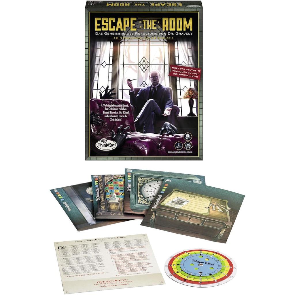 Thinkfun® Spiel »Escape the Room - Das Geheimnis des Refugiums von Dr. Gravely«