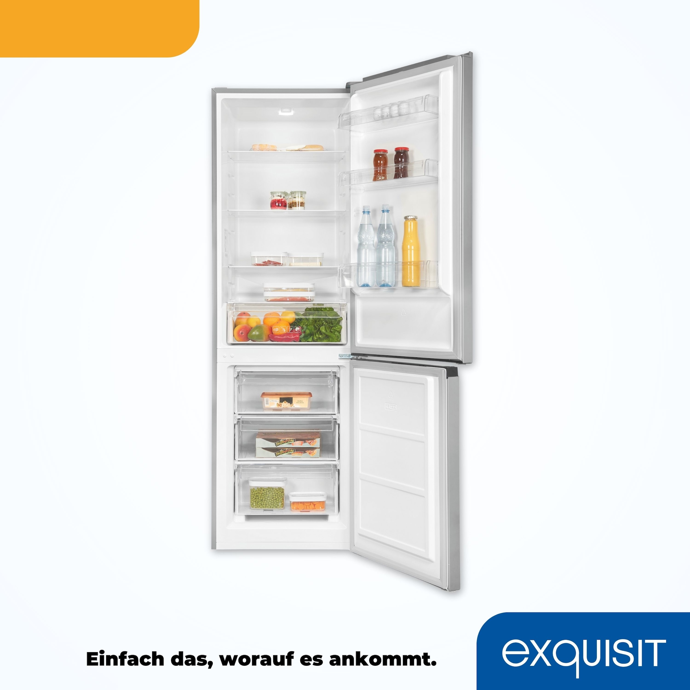 exquisit Kühl-/Gefrierkombination »KGC320-95-E-040C«, 315 Liter Nutzinhalt, Elektronische Steuerung