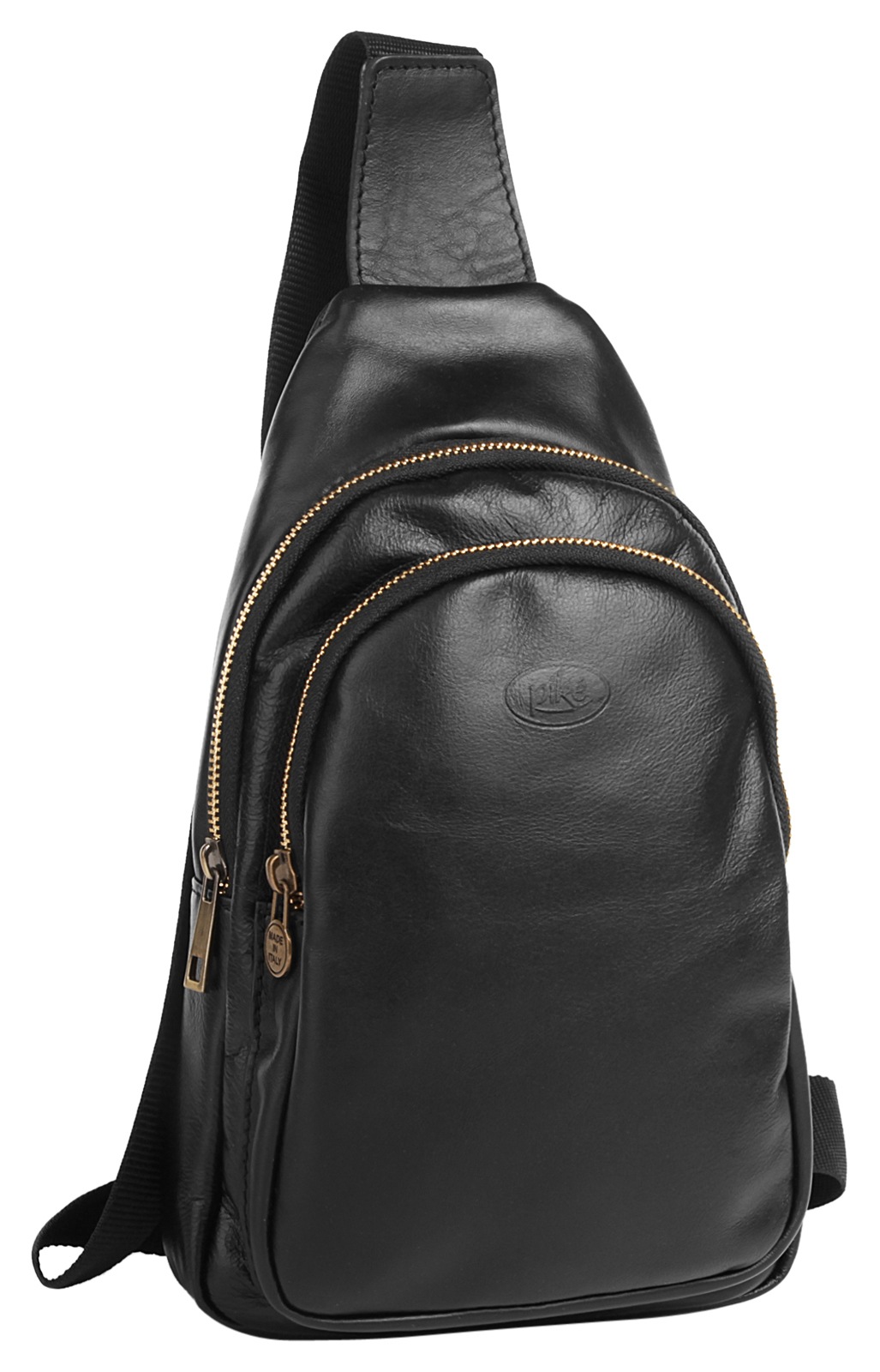 Piké Umhängetasche, echt Leder, Made in Italy