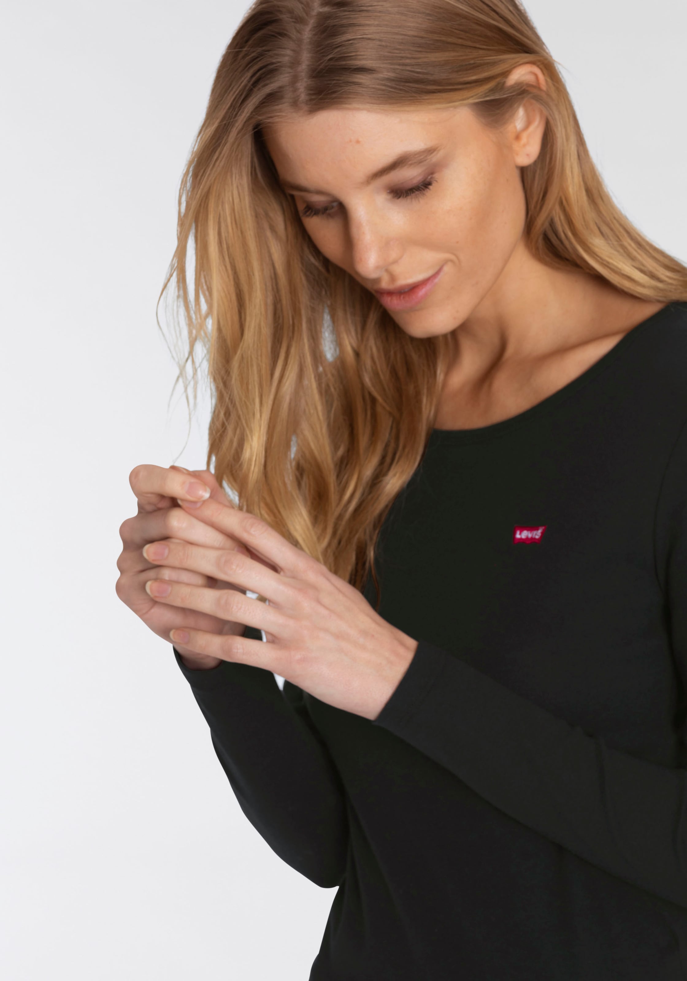 Levi's® Langarmshirt »LS 2 Pack Tee«, (Packung, 2 tlg.), mit Batwing Logo-Stickerei