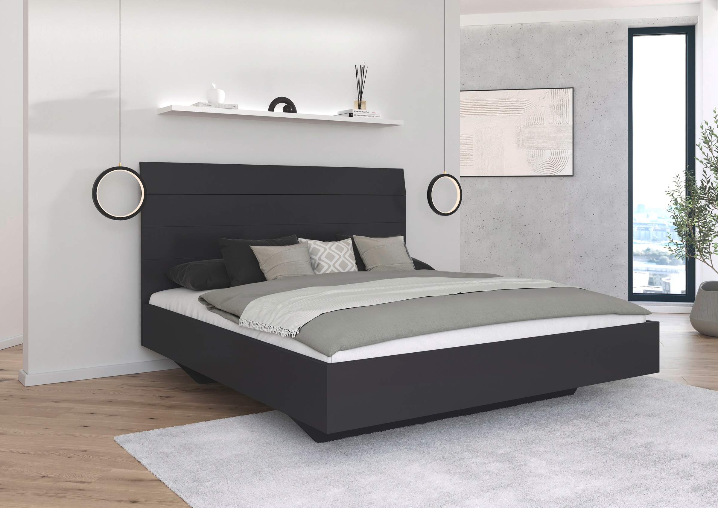 rauch Futonbett »Bett Doppelbett Holzbett AGORDO«, mit hohem Kopfteil und s günstig online kaufen