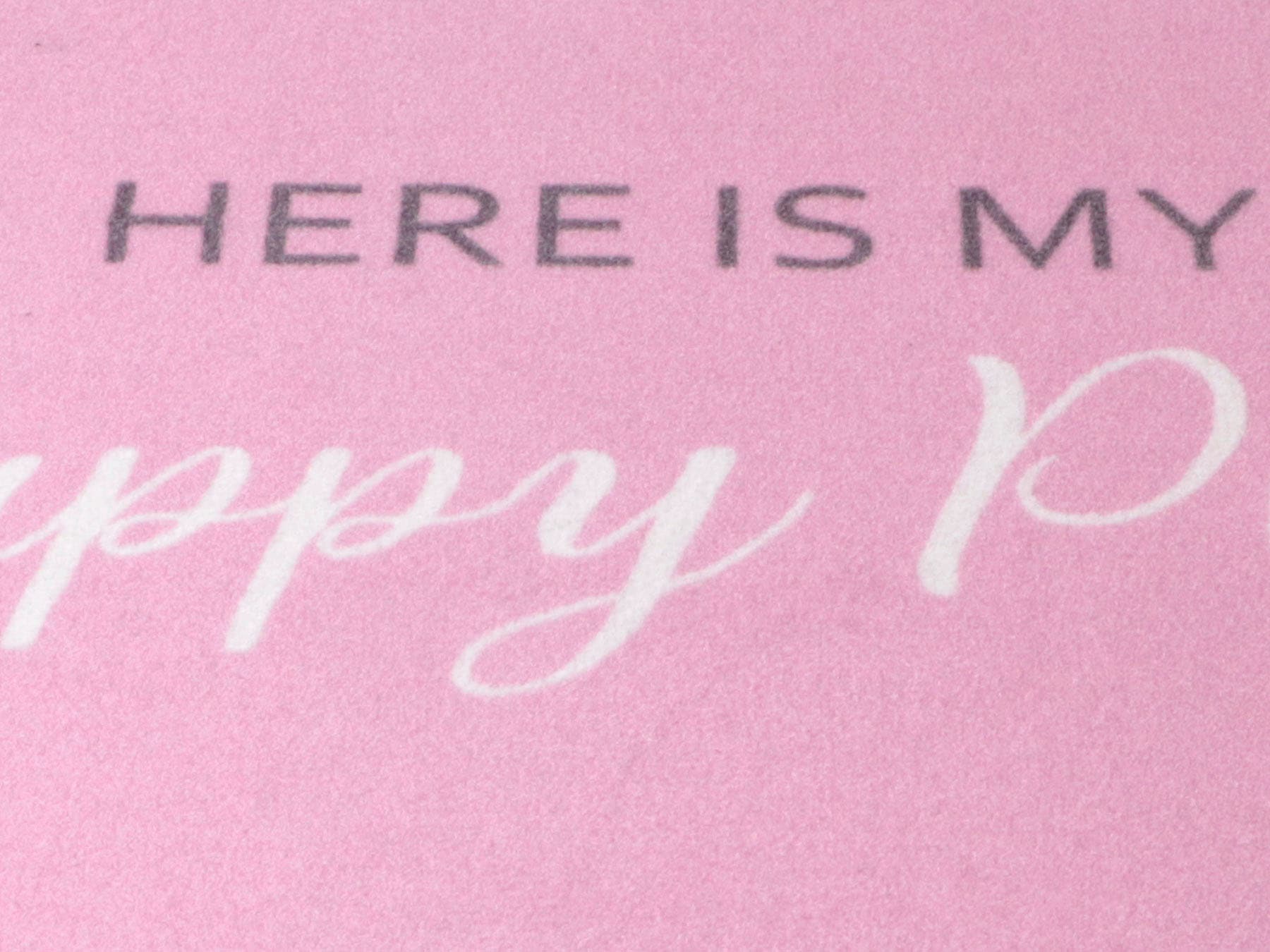 Primaflor-Ideen in Textil Fußmatte »VELVET - HAPPY PLACE, Made in Belgium«, rechteckig, 5 mm Höhe, Schmutzfangmatte, Motiv mit Spruch, rutschhemmend, waschbar
