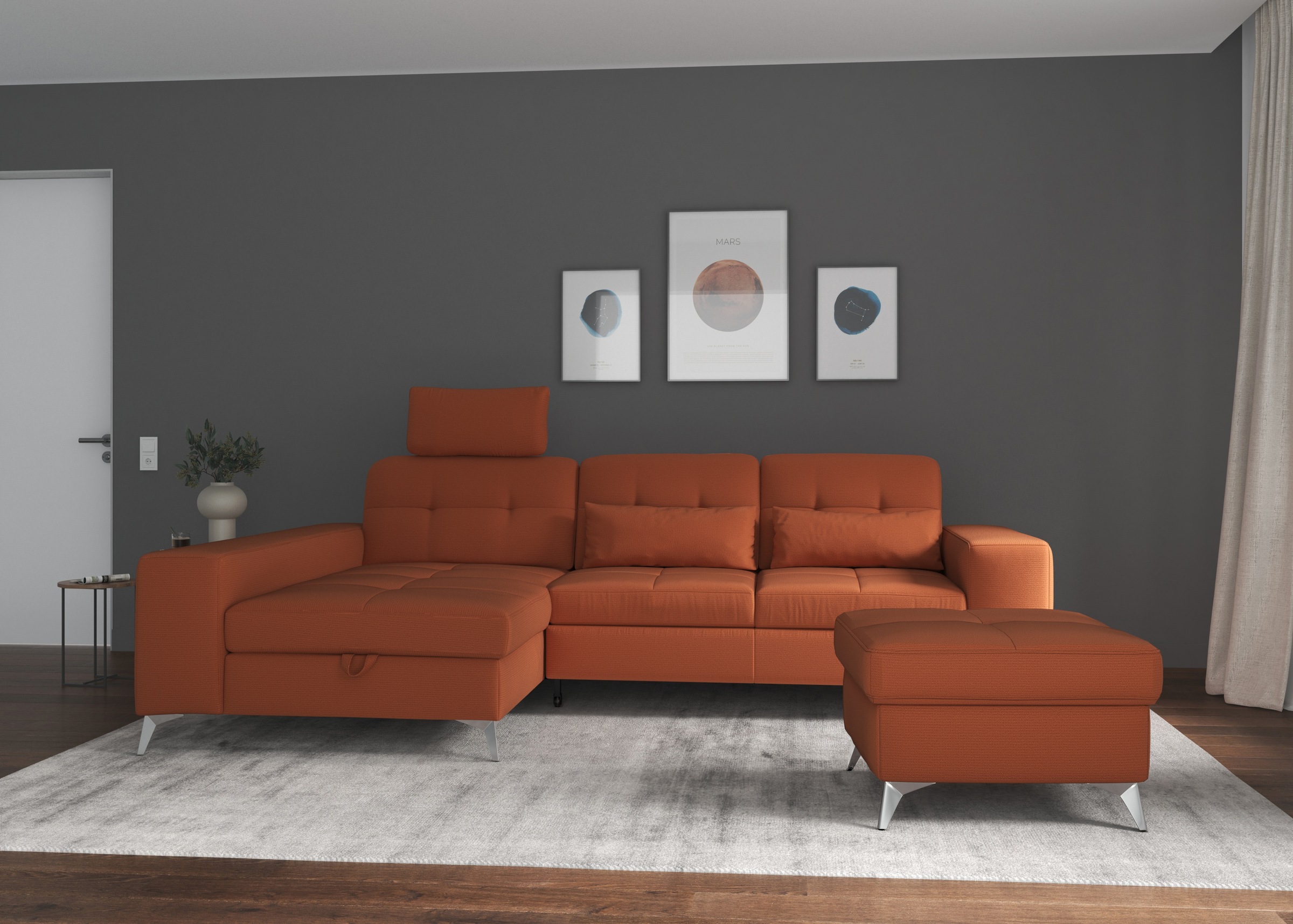 sit&more Sofakissen »Baviene«, Set, bestehend aus 2 Nierenkissen