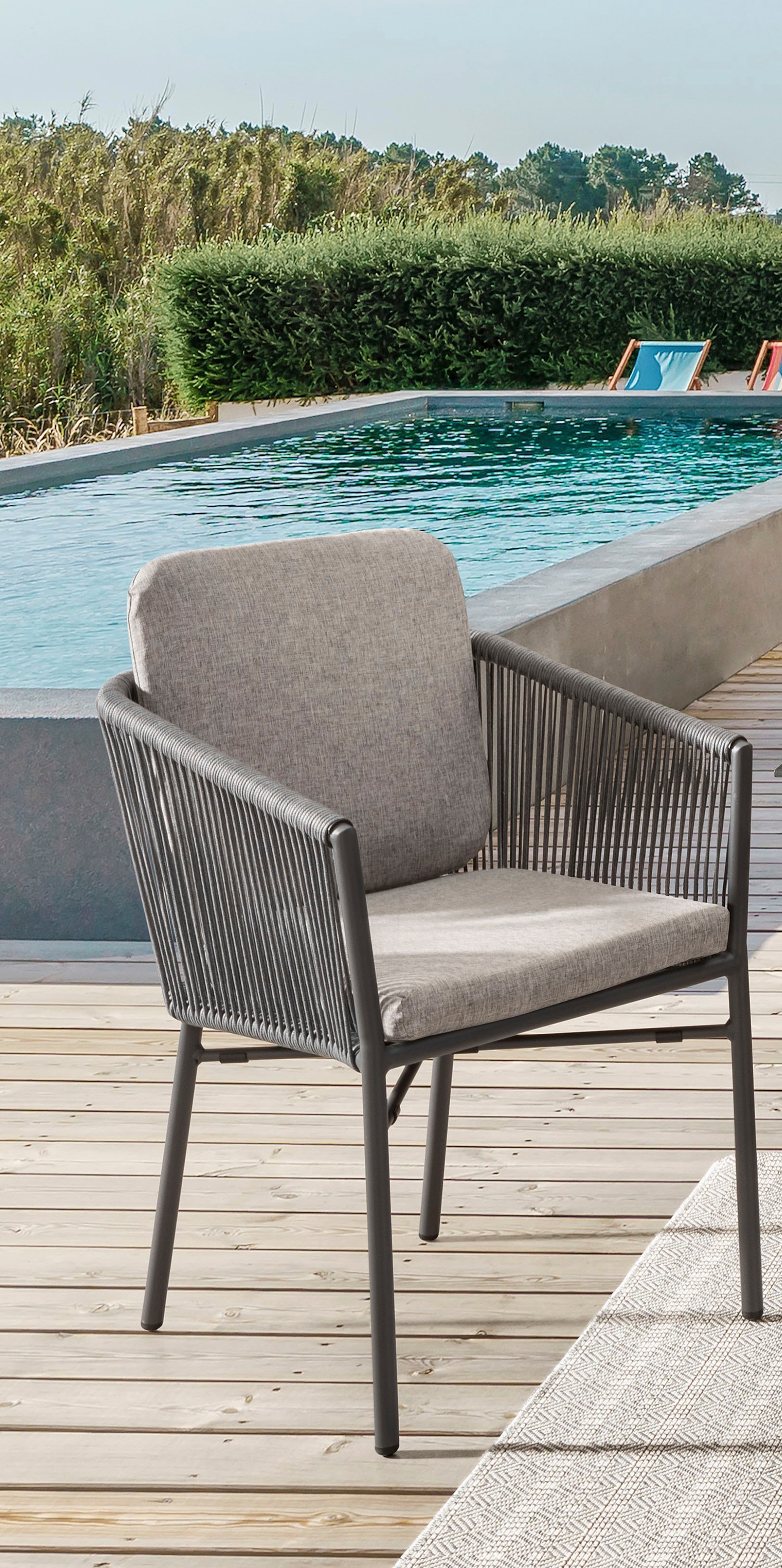 Destiny Garten-Essgruppe »LUCCA CREMONA« 4x Sessel, 1x Tisch, inkl. Auflage günstig online kaufen