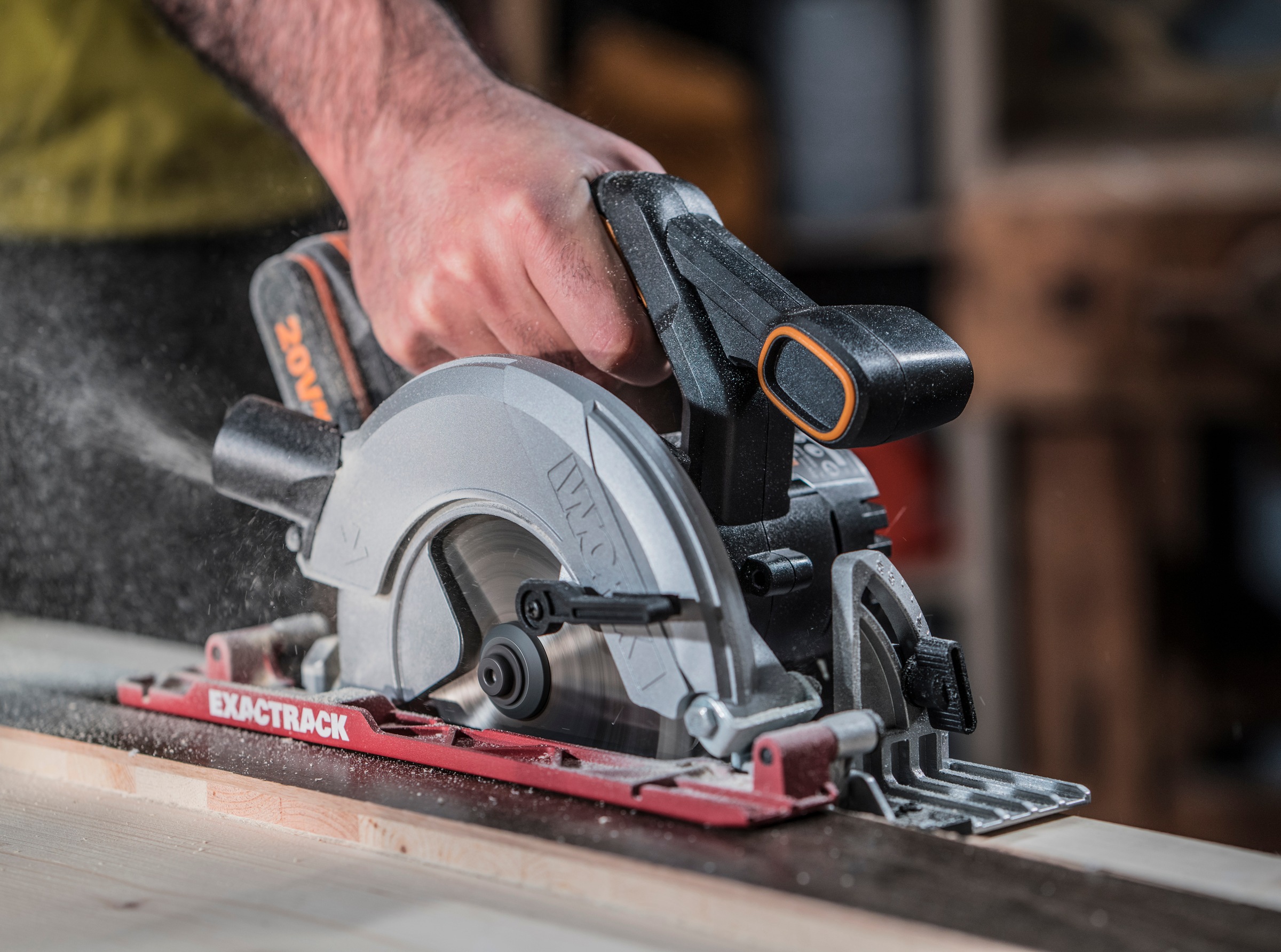 Worx Akku-Handkreissäge »WX530.9«, Absaug-Adapter, Gehrungschnitt, 165 mm Sägeblatt, ohne Akku&Ladegerät