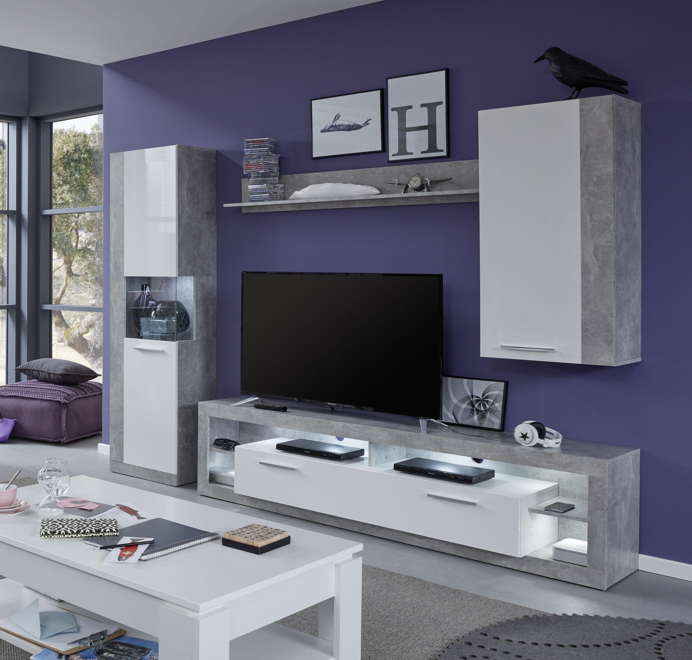 INOSIGN Hängevitrine »Gwendolyn«, Hängeschrank fürs Wohnzimmer mit 3 Fächern - (B/T/H) 52/31/103 cm