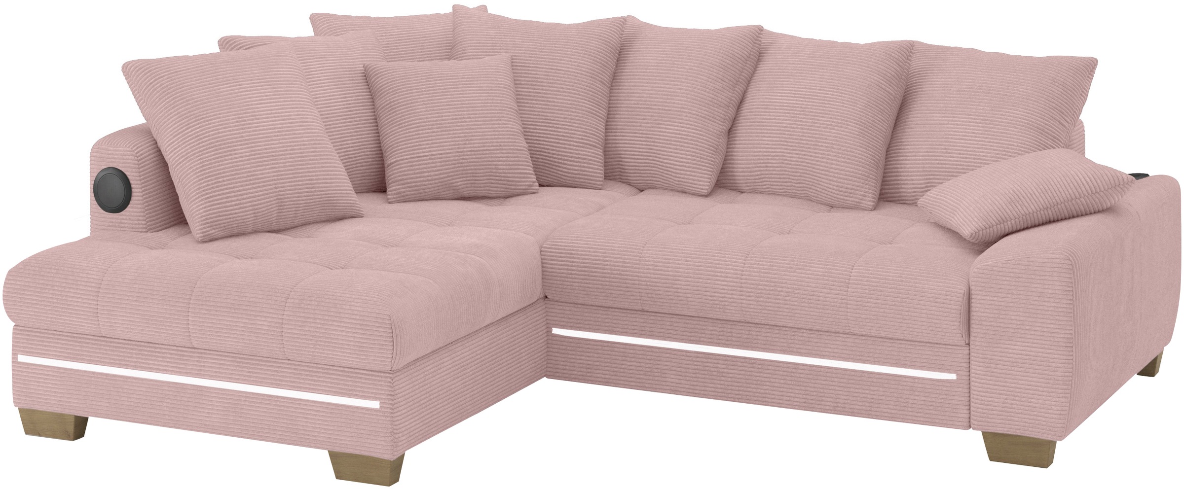 Mr. Couch Ecksofa »Nikita II, L-Form« RGB-LED, Bluetooth-Soundsystem, wahlw günstig online kaufen