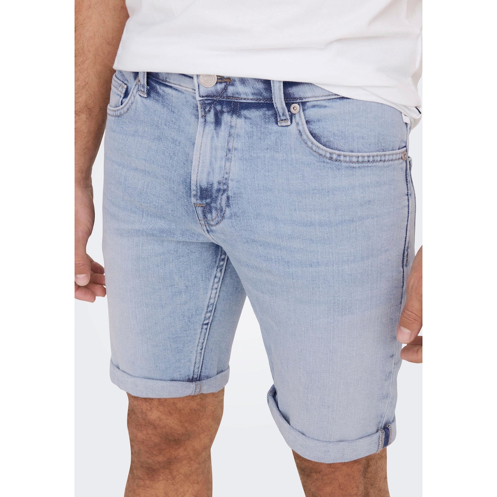 ONLY & SONS Jeansshorts »ONSPLY LIGHT BLUE 5189 SHORTS DNM NOOS«