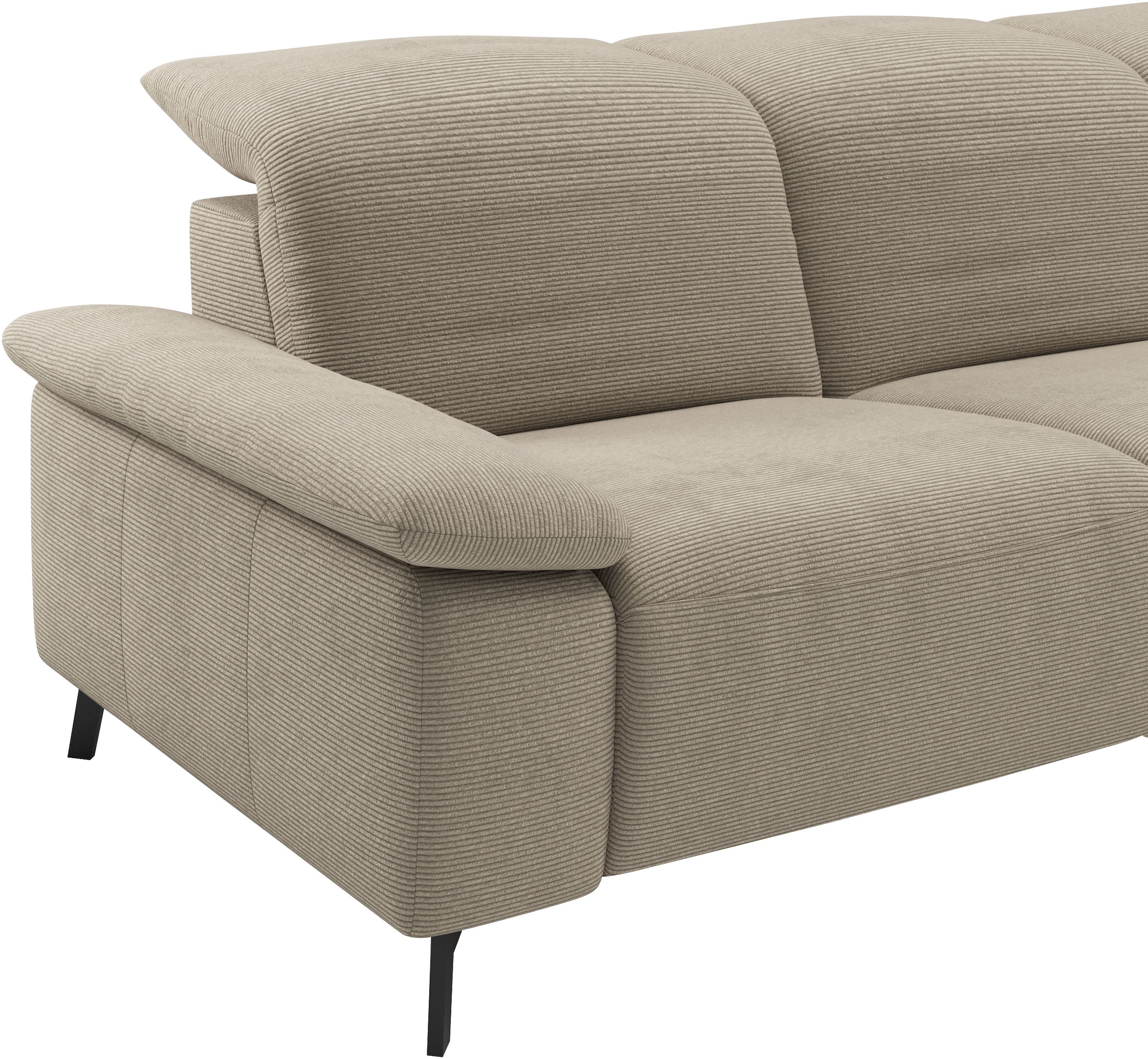 Musterring Ecksofa »MR 370, intelligenter Komfort im modernen Design« Optionale Relaxfunktion, flexible Kopfteile & klappbare Armlehnen