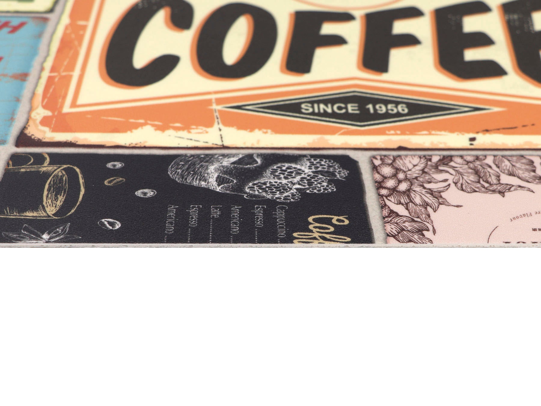 Primaflor-Ideen in Textil Vinyl-Läufer »Küchenläufer Kaffee, aus Küche bequem COFFEE Patchwork abwischbar, rechteckig, schnell bestellen Vinyl, TIME«, und Motiv Design