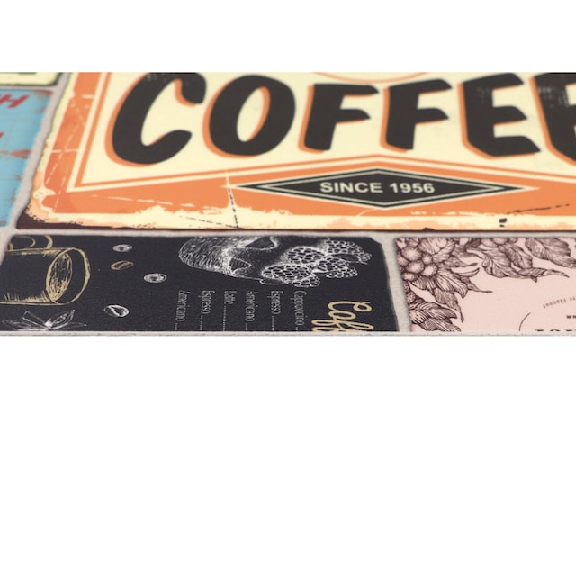 Primaflor-Ideen in Textil Vinyl-Läufer »Küchenläufer COFFEE TIME«,  rechteckig, aus Vinyl, abwischbar, Patchwork Design, Motiv Kaffee, Küche  bequem und schnell bestellen