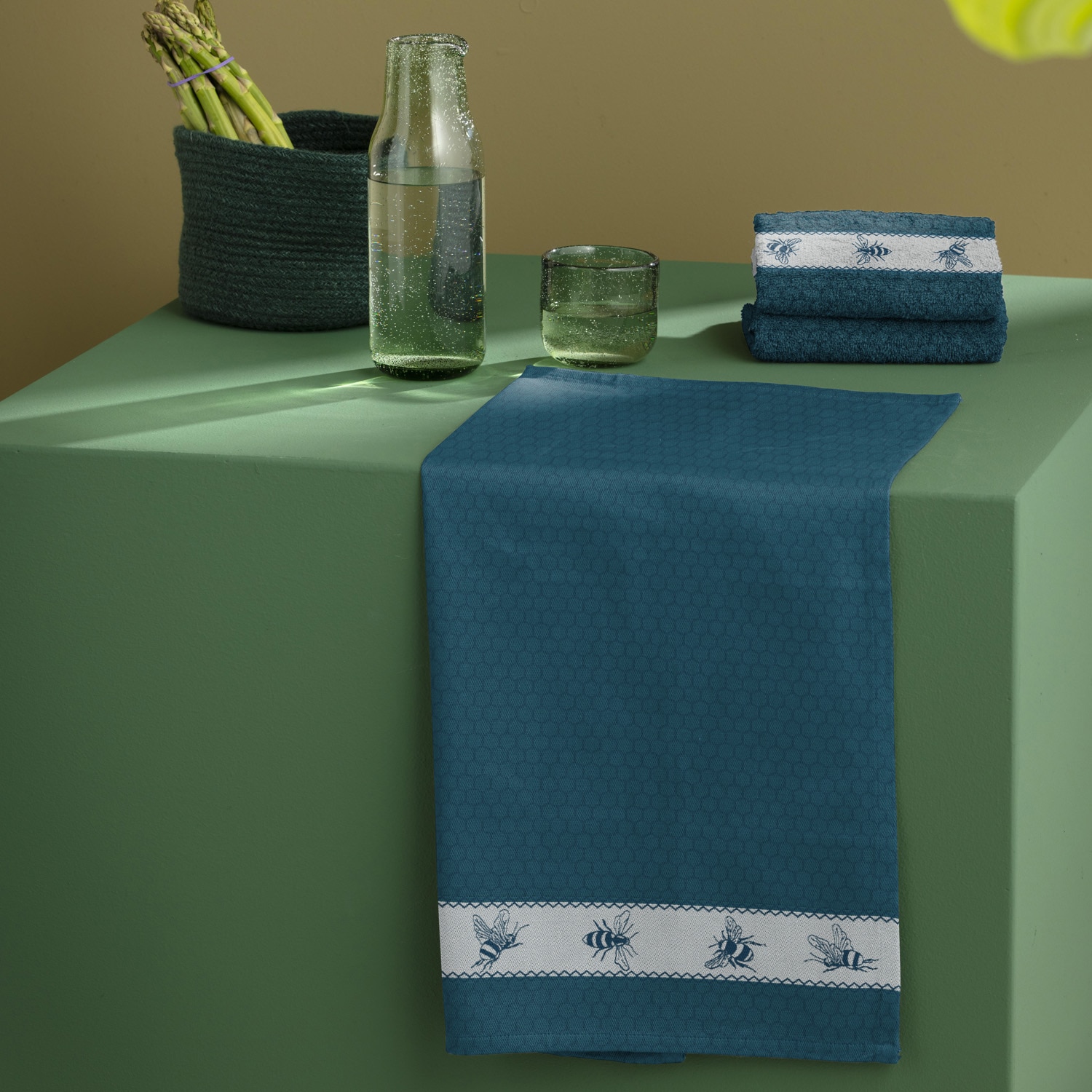 DDDDD Geschirrtuch »DDDDD Küchentuch Bees 50 x 55 (6er-Pack)« schnell trocknend, 100% Baumwolle, mit Bienen in der Bordüre