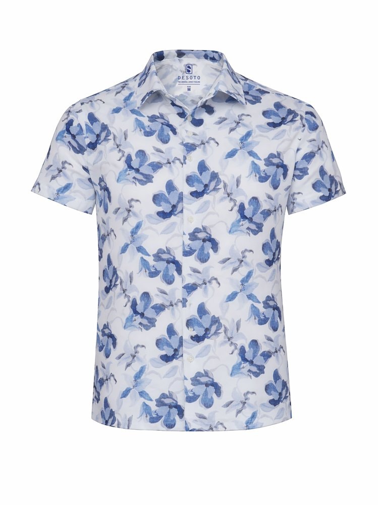 DESOTO Kurzarmhemd »Casual Kent 1/2« Jerseyhemd, Kentkragen, slim fit