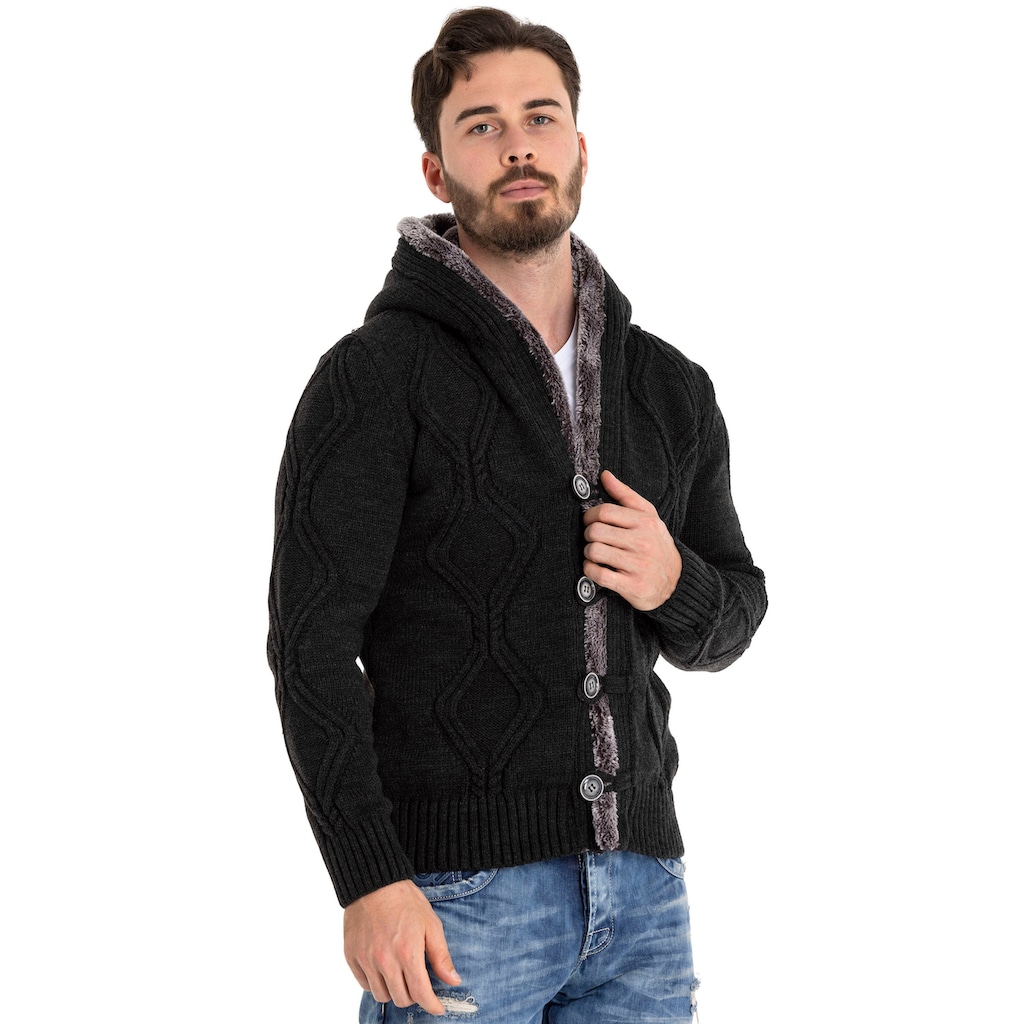 Cipo & Baxx Kapuzenstrickjacke