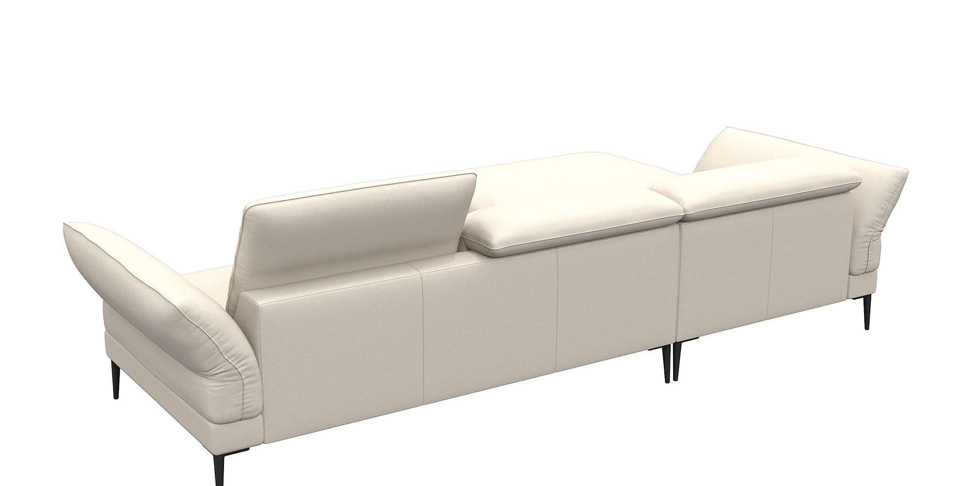 FLEXLUX Ecksofa »Salino, Funktionssofa mit Recamiere, Relaxsofa, Ecksofa«, Sofa mit Arm- und Kopfteil-Verstellungen, Kaltschaum & Stahl-Wellen